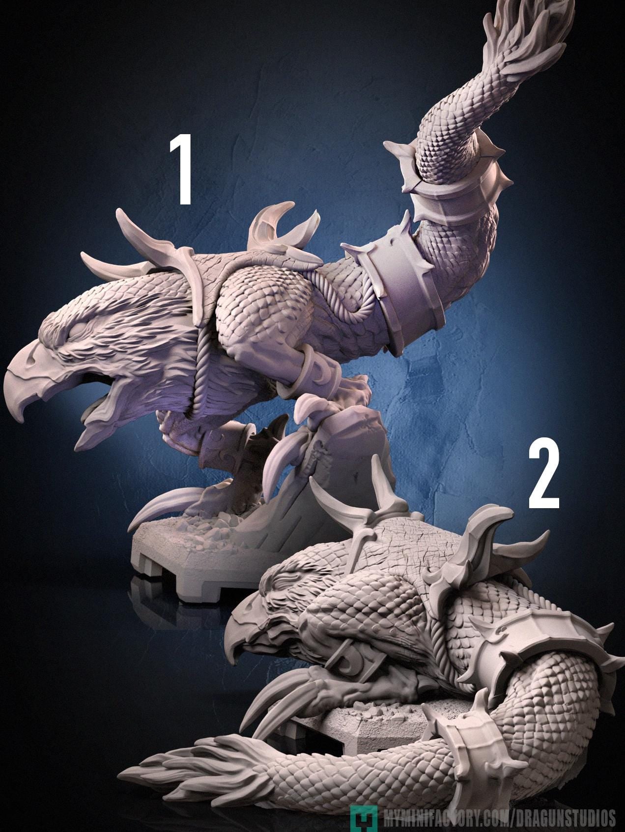 Chicken Leg Miniature (2 Variations) - 28mm / 32mm / 36mm / 75mm - DraGun Studios - Resin Printed Figurine for D&D, TTRPGs, and Board Games