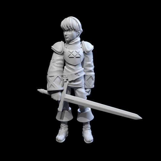 Male Squire Miniature - 28mm / 32mm / 36mm - Ethan Savage Studios - Resin Printed Figure for D&D, TTRPGs, and Board Games