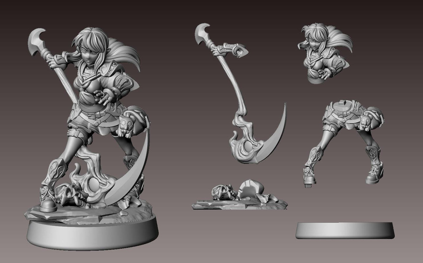 ASD Maru Miniature - 28mm / 32mm / 36mm - LPOMC - Resin Printed Figure for D&D, TTRPGs, and Board Games