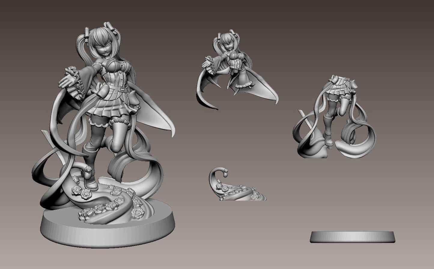 Unhinged Halloween Queen Miniature - 28mm / 32mm / 36mm / 75mm - LPOMC - Resin Printed Figure for D&D, TTRPGs, and Board Games
