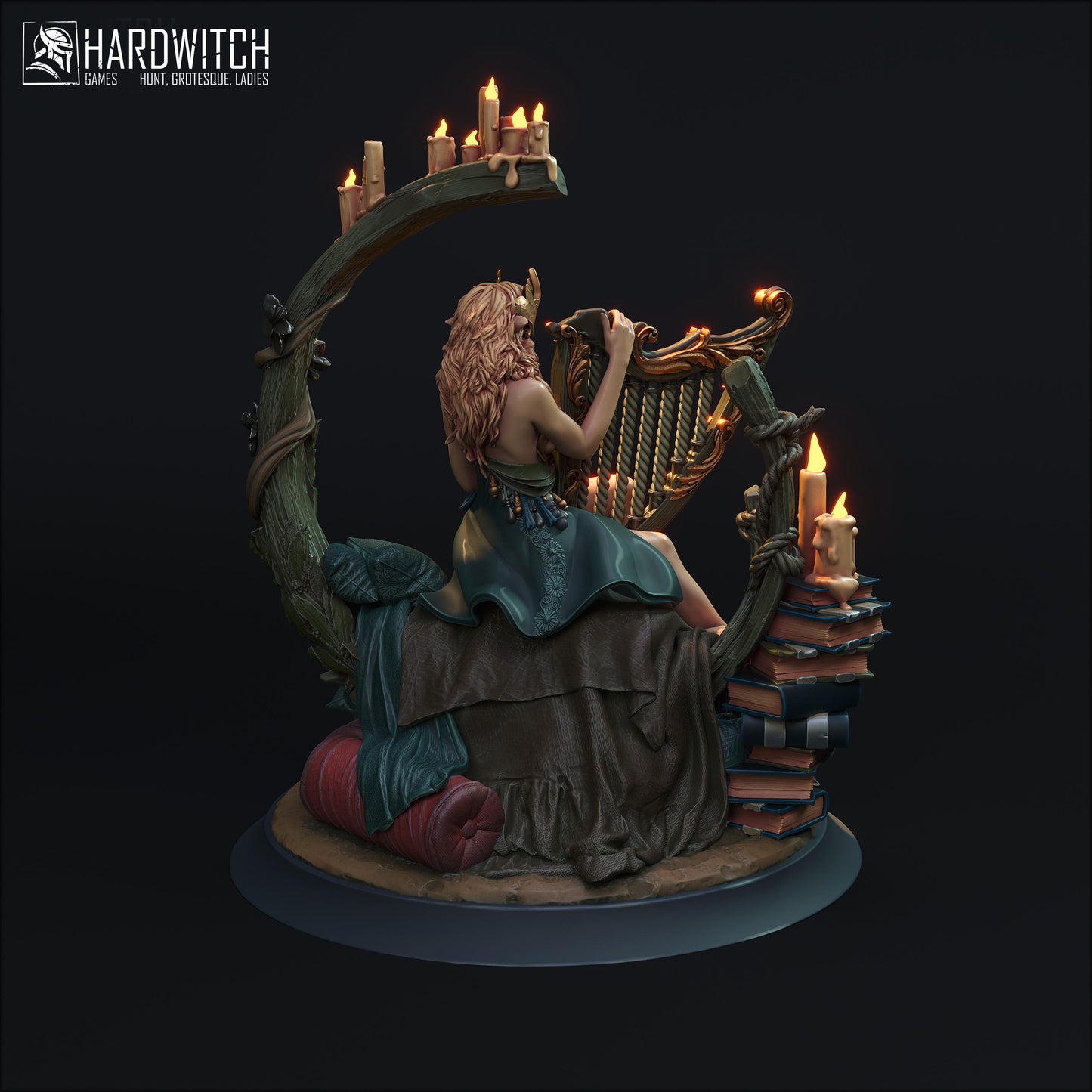 Almanil Aldar Miniature (w/NSFW Option) - 28mm / 32mm / 36mm / 75mm -HardWitch Games- Resin Printed Figure for D&D, TTRPGs, and Board Games
