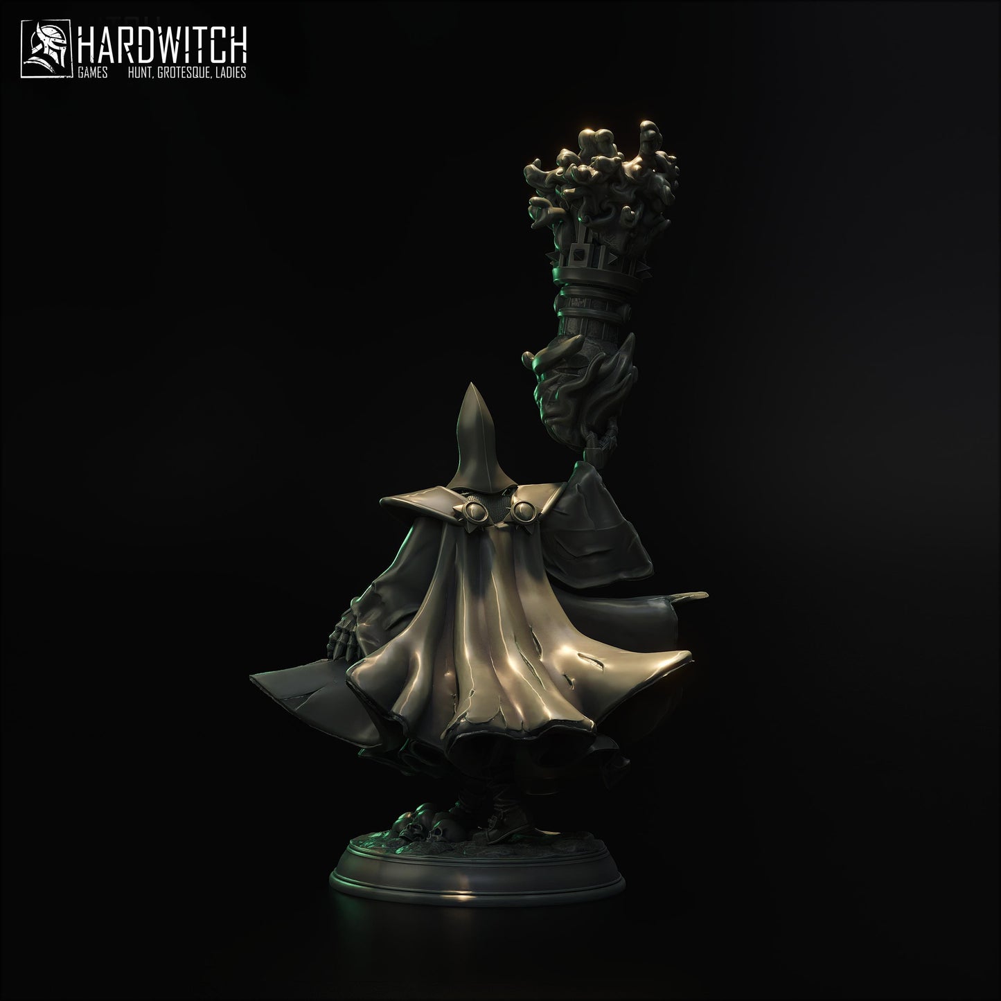 Bomb Witch Miniature - 28mm / 32mm / 36mm / 75mm - HardWitch Games - Resin Printed Figure for D&D, TTRPGs, and Board Games