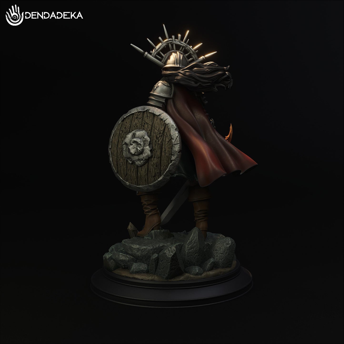 Paladin Argana Stroim Figure (w/NSFW Option) - 75mm / 120mm - Dendadeka - Collectible Resin Printed Statue for Painting & Display