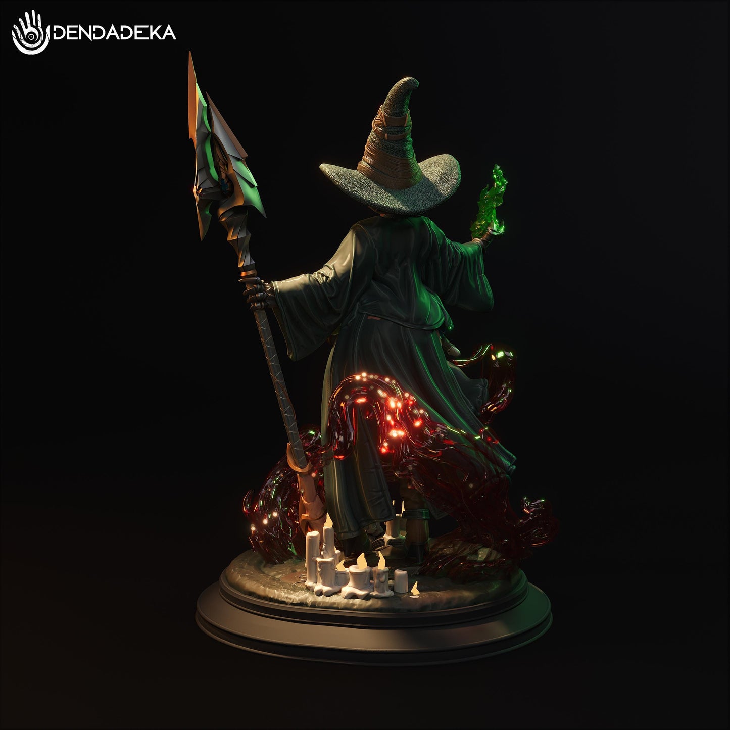 Witch Fogarda Tride Figure (w/NSFW Option) - 75mm / 120mm - Dendadeka - Collectible Resin Printed Statue for Painting & Display