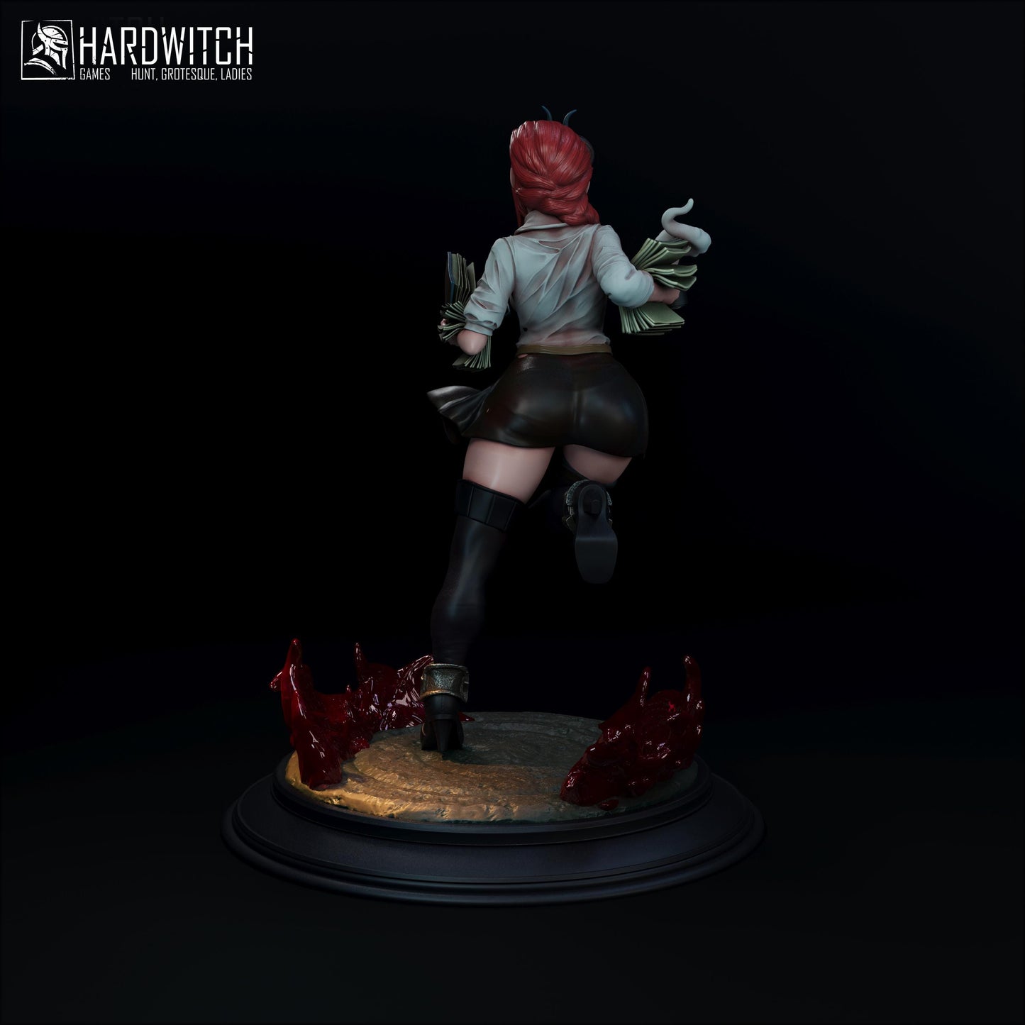 Sorceress Linda Azulay Miniature (w/NSFW Option) - 75mm / 120mm - HardWitch Games - Collectible Resin Printed Statue for Painting & Display
