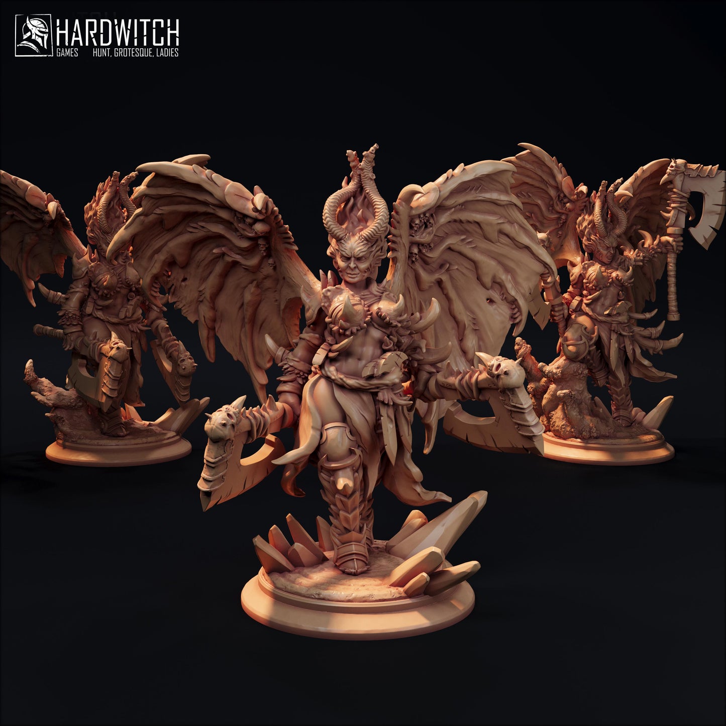 Archdevil Miniature (3 Variations) - 28mm / 32mm / 36mm / 75mm - HardWitch Games - Resin Printed Figure for D&D, TTRPGs, and Board Games