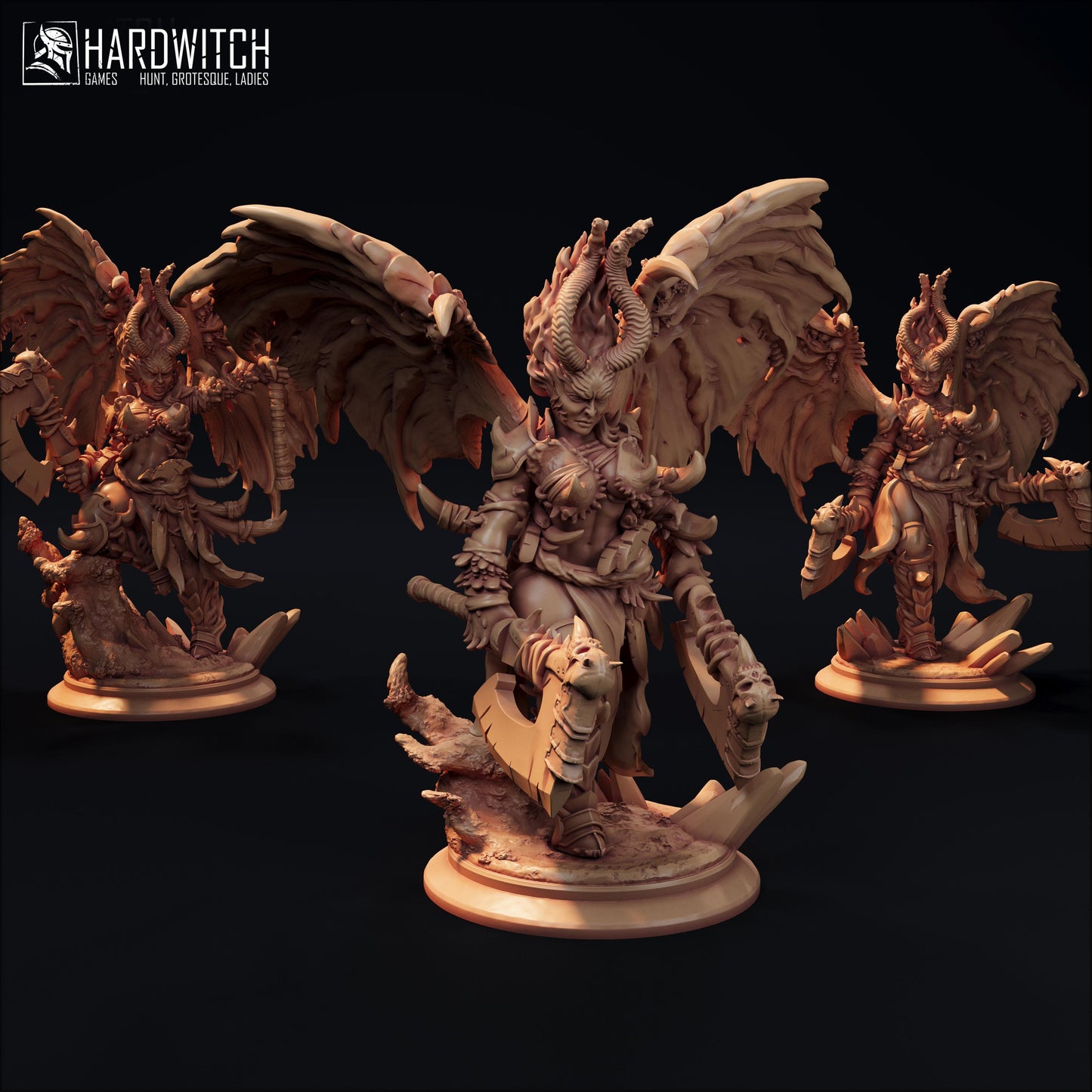 Archdevil Miniature (3 Variations) - 28mm / 32mm / 36mm / 75mm - HardWitch Games - Resin Printed Figure for D&D, TTRPGs, and Board Games