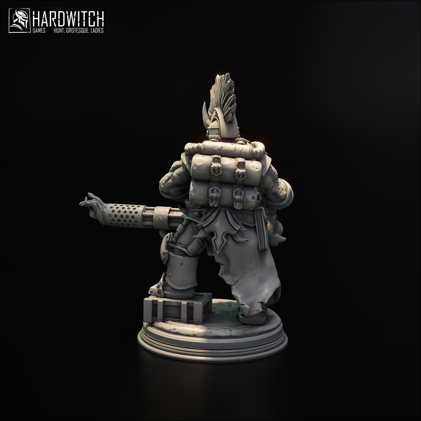 Infernal Anointed Flamethrower Miniature - 28mm / 32mm / 36mm - HardWitch Games - Resin Printed Figure for D&D, TTRPGs, and Board Games