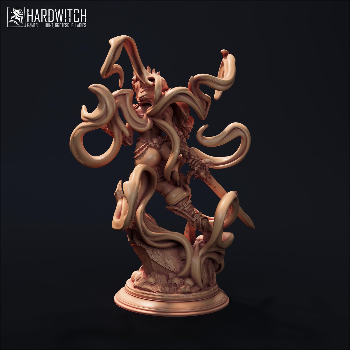 Vampiress Terrona Empada Miniature - 28mm / 32mm / 36mm / 75mm - HardWitch Games - Resin Printed Figure for D&D, TTRPGs, and Board Games