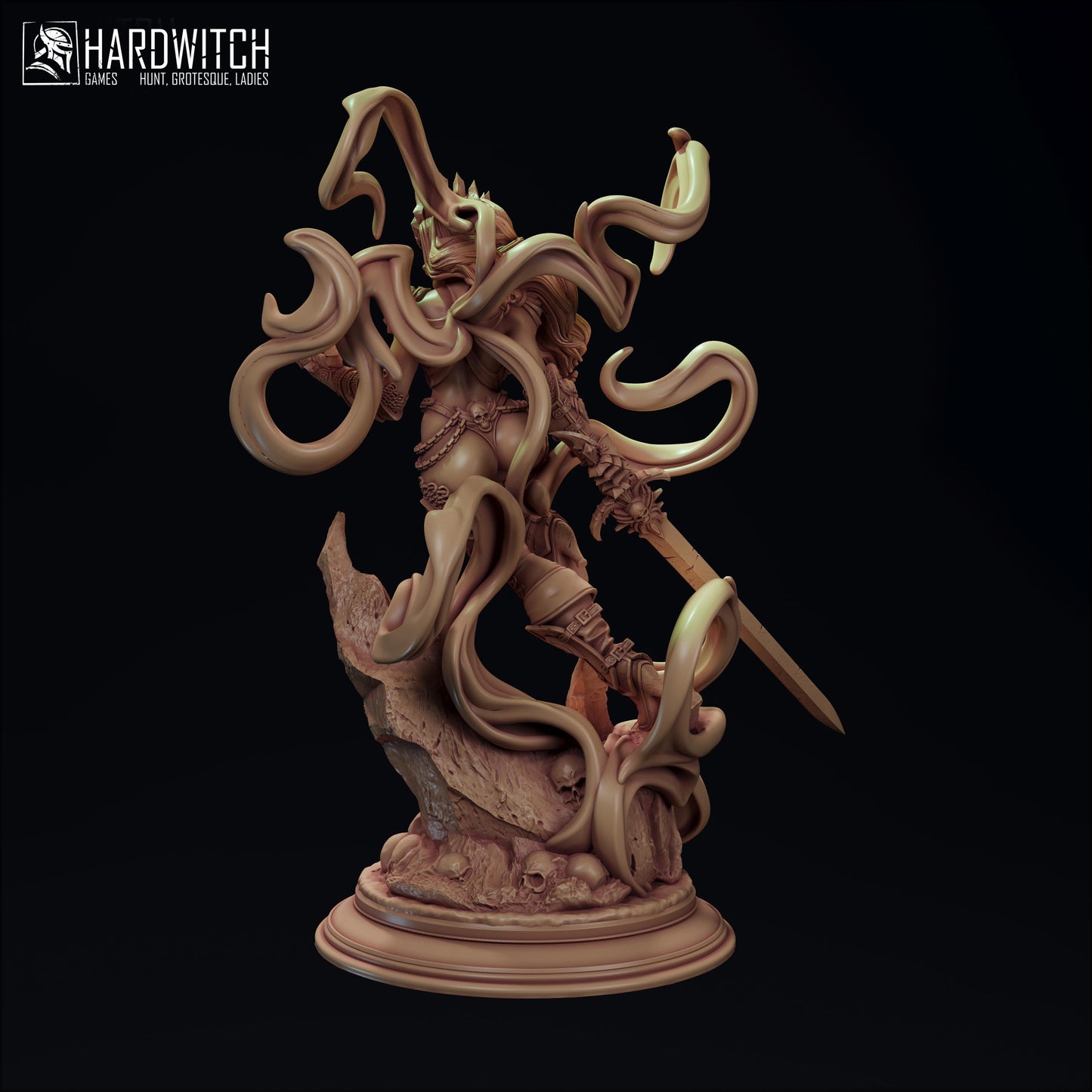 Vampiress Terrona Empada Miniature - 28mm / 32mm / 36mm / 75mm - HardWitch Games - Resin Printed Figure for D&D, TTRPGs, and Board Games