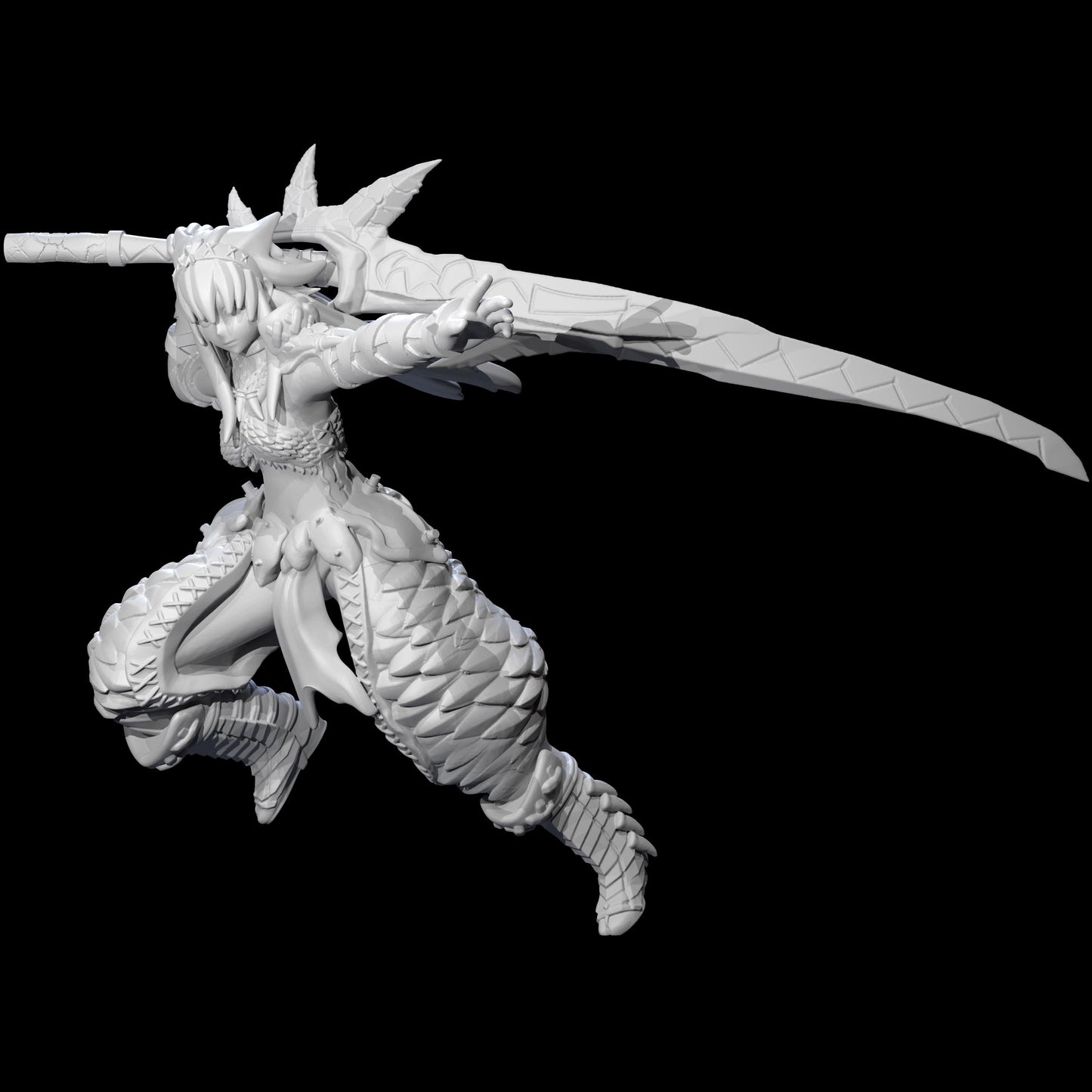 Nargacuga Hunter Miniature - 28mm / 32mm / 36mm - Irnkman's Minis - Resin Printed Figure for D&D, TTRPGs, and Board Games