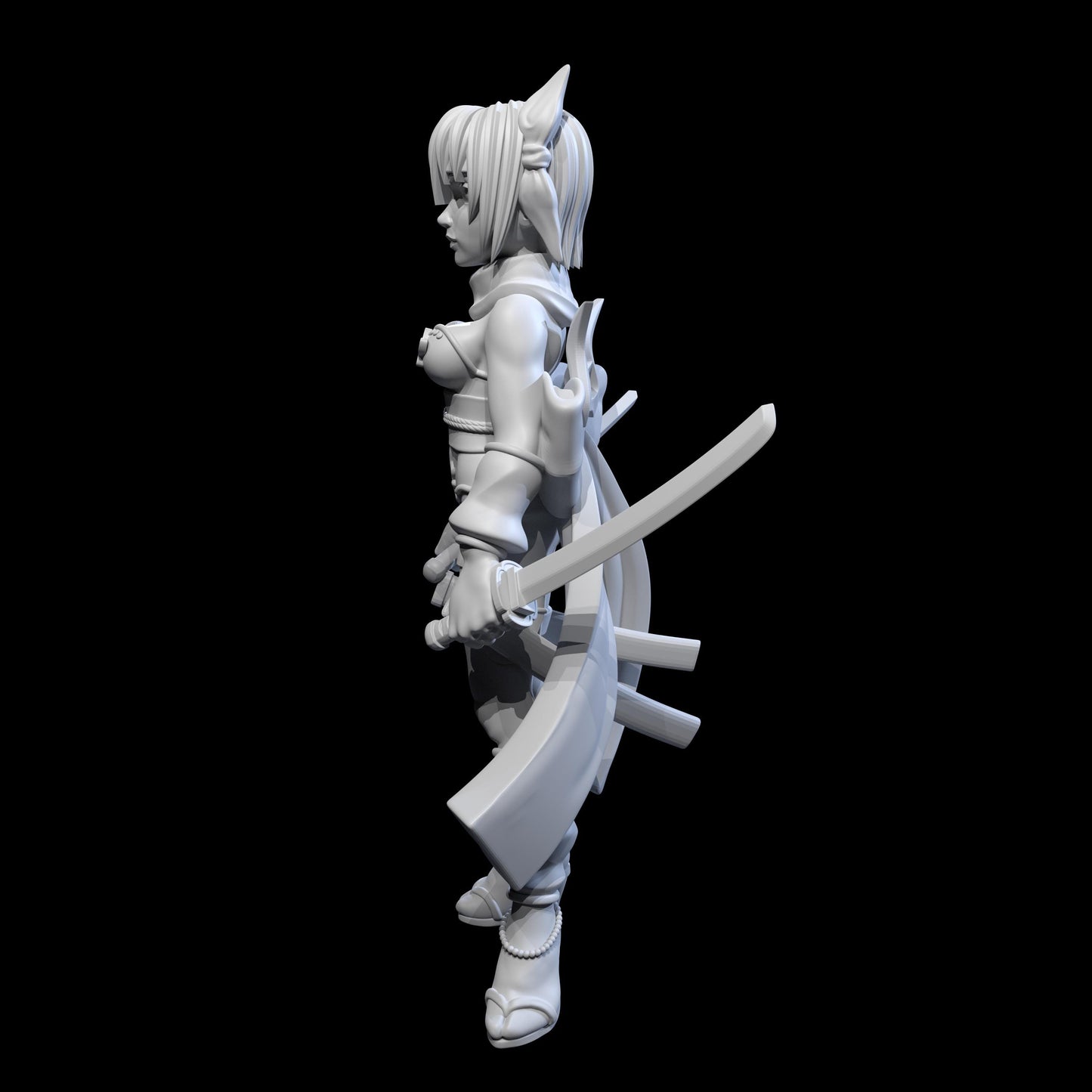 Violet Assassin Miniature - 28mm / 32mm / 36mm / 75mm - Ethan Savage Studios - Resin Printed Figure for D&D, TTRPGs, and Board Games