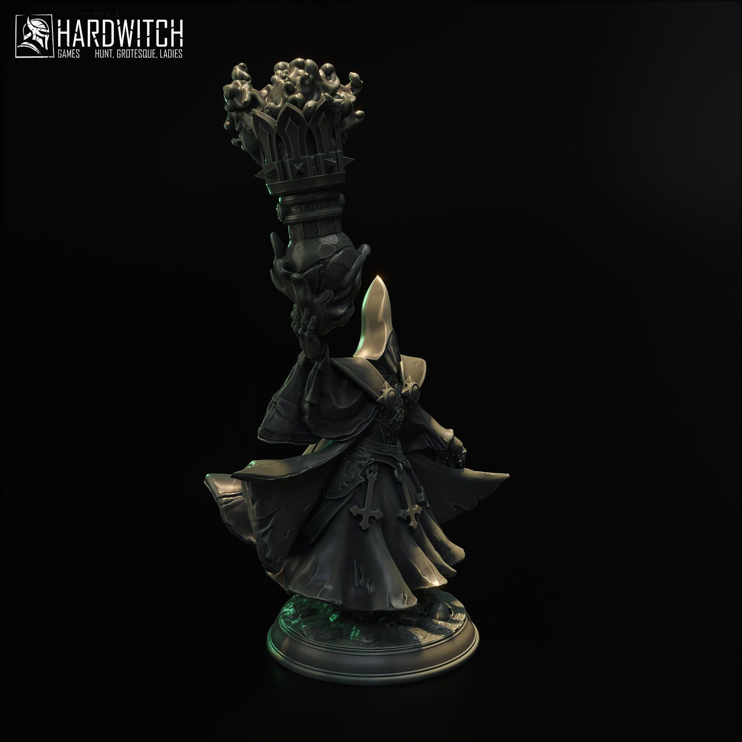 Bomb Witch Miniature - 28mm / 32mm / 36mm / 75mm - HardWitch Games - Resin Printed Figure for D&D, TTRPGs, and Board Games