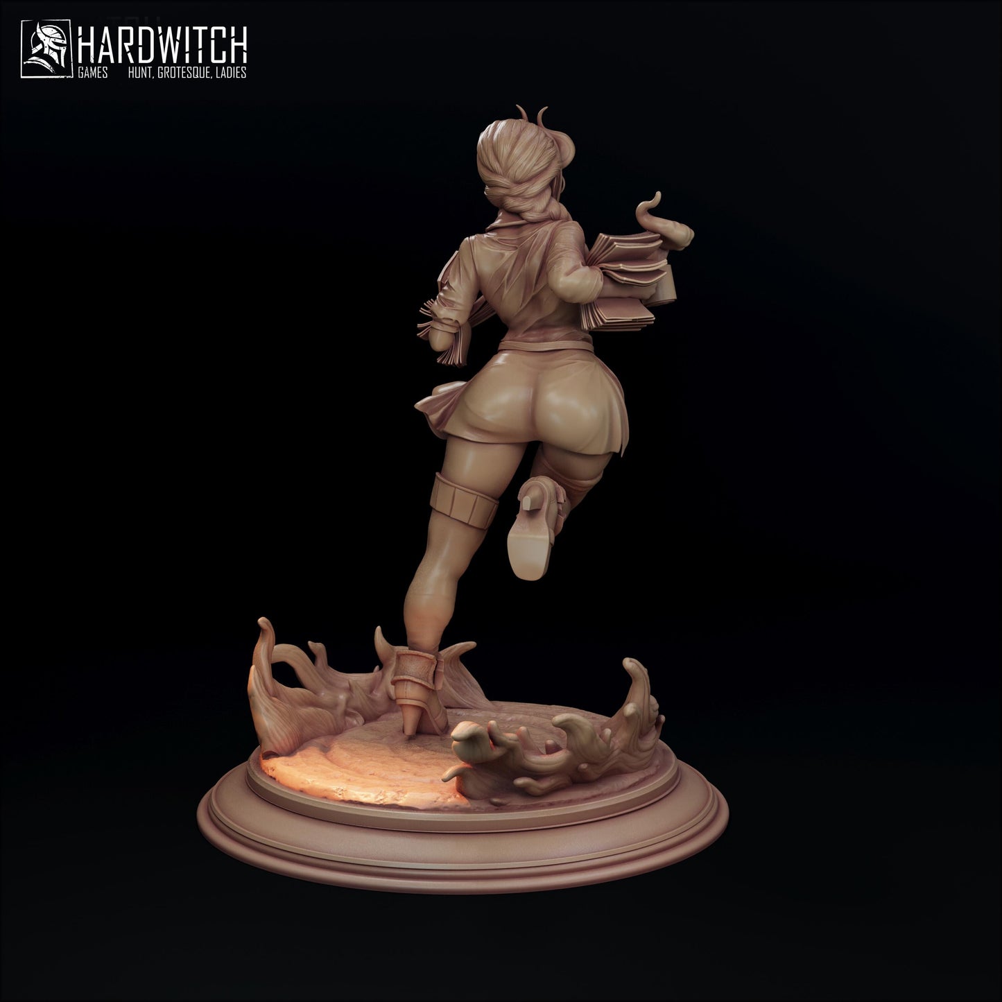 Sorceress Linda Azulay Miniature (w/NSFW Option) - 75mm / 120mm - HardWitch Games - Collectible Resin Printed Statue for Painting & Display