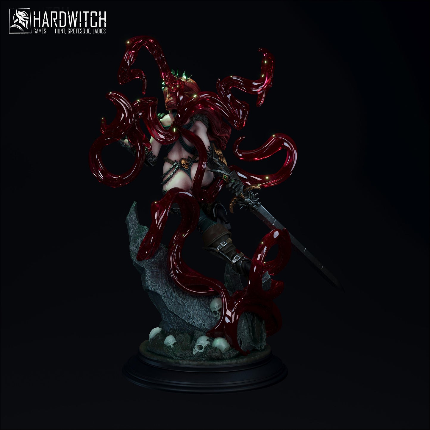 Vampiress Terrona Empada Miniature - 28mm / 32mm / 36mm / 75mm - HardWitch Games - Resin Printed Figure for D&D, TTRPGs, and Board Games