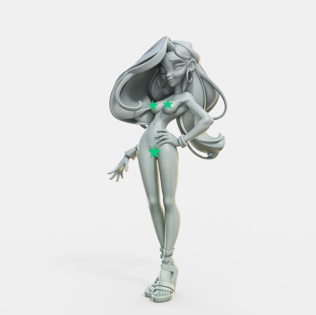 Muse Maiden Amira Miniature (w/NSFW Option) - 28mm / 32mm / 36mm - Female Miniatures - Resin Printed Figure for Painting and Display