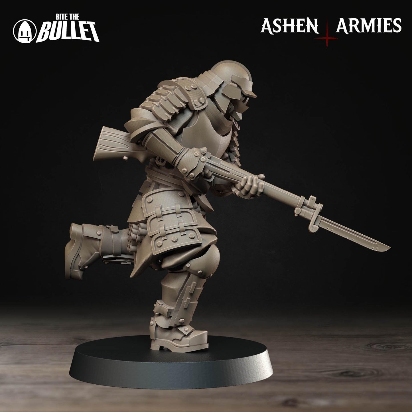 Holy Shogunate Shocktrooper Miniature (4 Variations) - 28mm / 32mm / 36mm - Bite the Bullet - Resin Printed Wargaming Figure