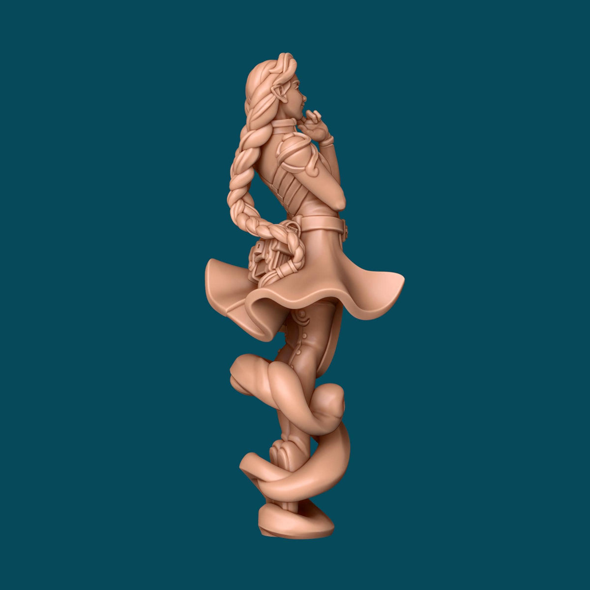 Foehn, Airy Mage Miniature - 28mm / 32mm / 36mm - Awkward Penguin Minis - Resin Printed Figure for D&D, Daggerheart, and Painting