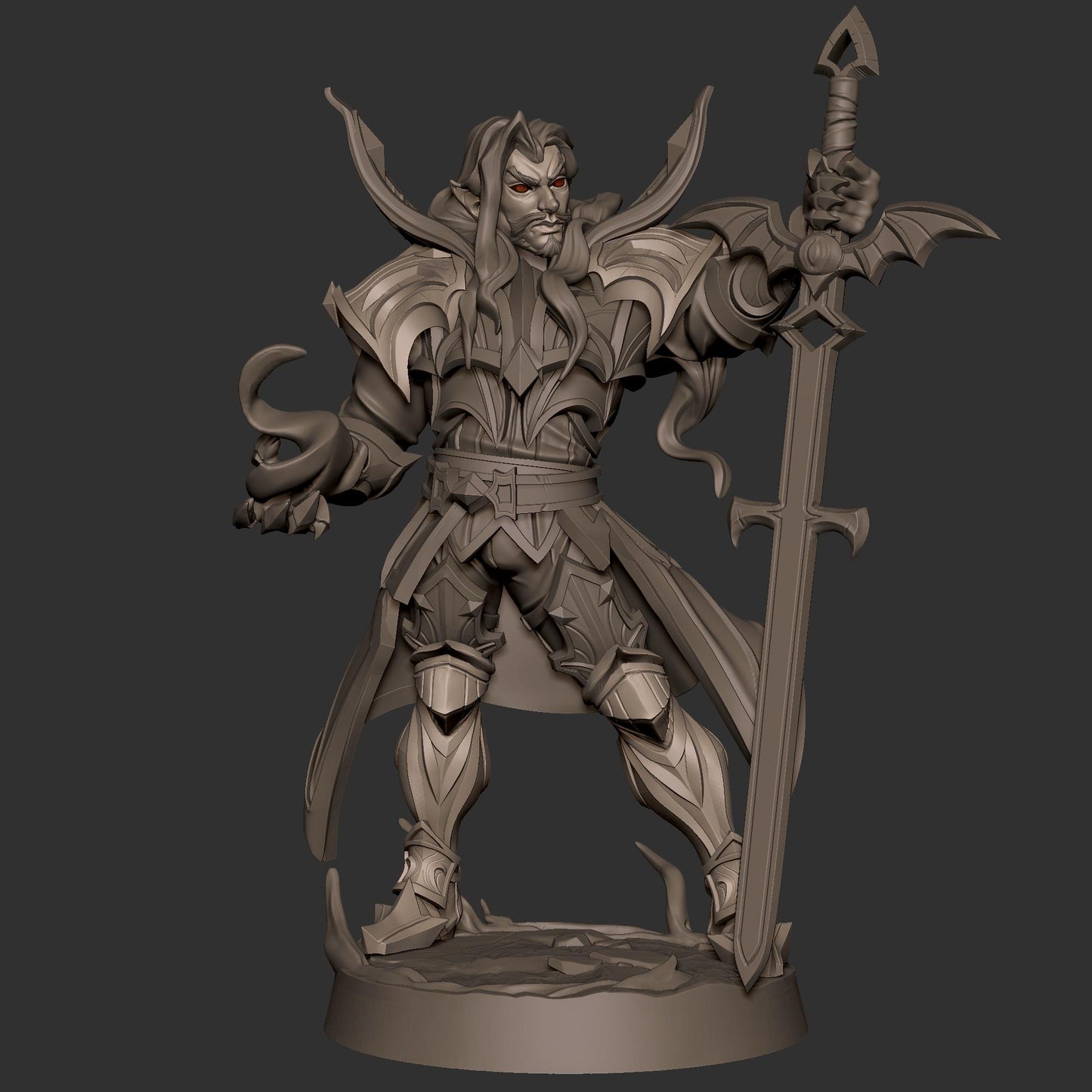 Vampire Knight Miniature - 28mm / 32mm / 36mm - Bite the Bullet - Resin Printed Figure for D&D, TTRPGs, and Board Games