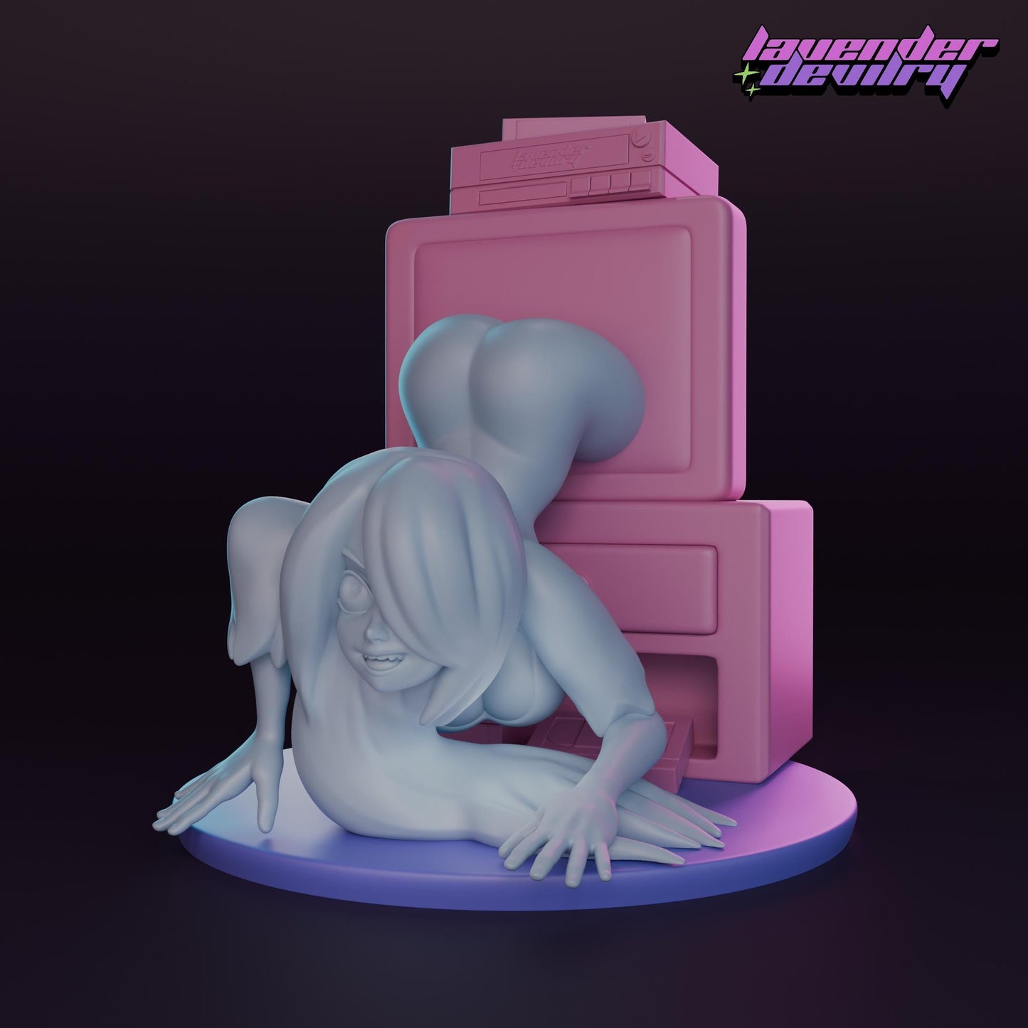 Sadako Miniature - 28mm / 32mm / 36mm / 75mm - Lavender Devilry - Resin Printed Figure for D&D, TTRPGs and Board Games