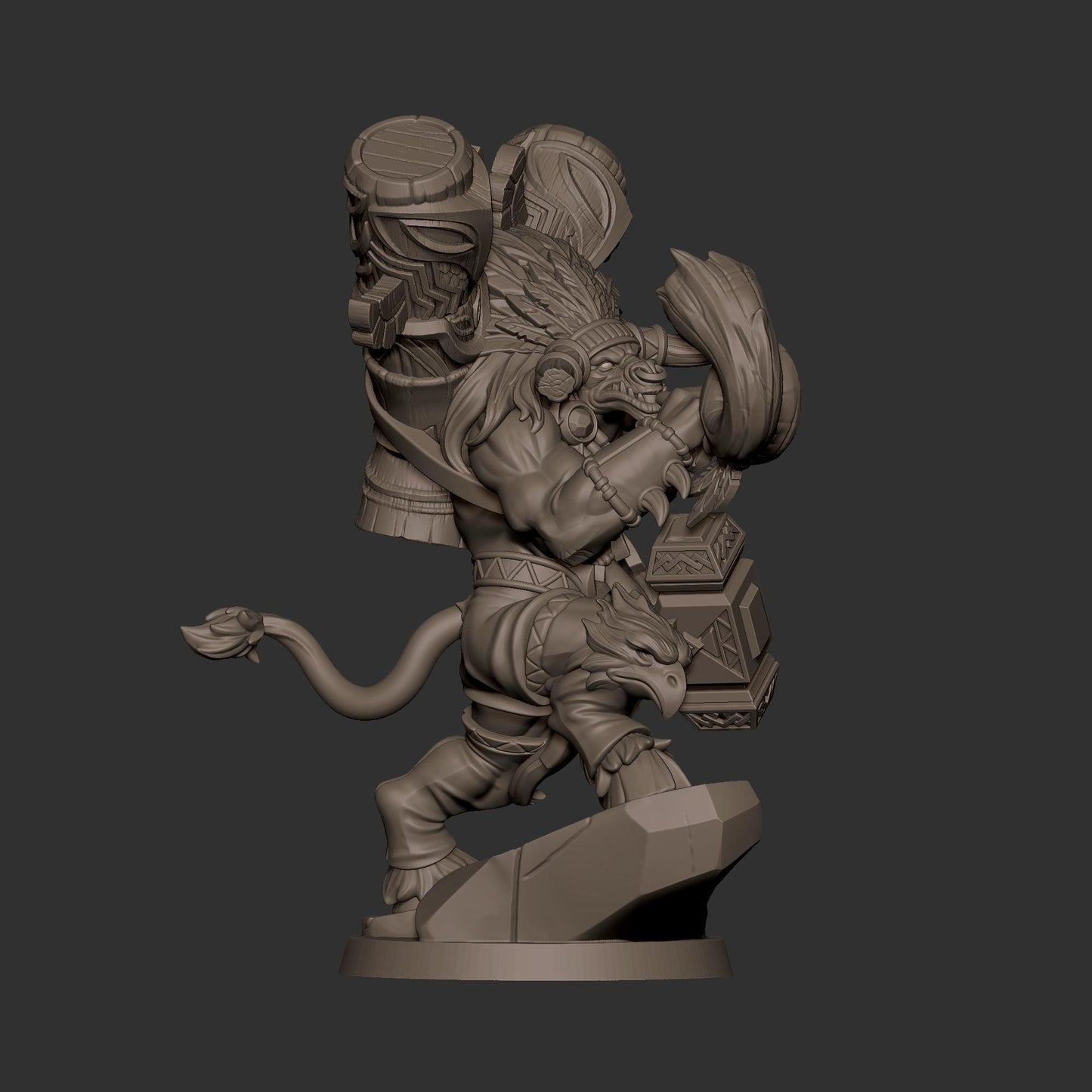 Tauren Chieftain Warrior Miniature - 28mm / 32mm / 36mm - Bite the Bullet - Resin Printed Figure for D&D, TTRPGs, and Board Games