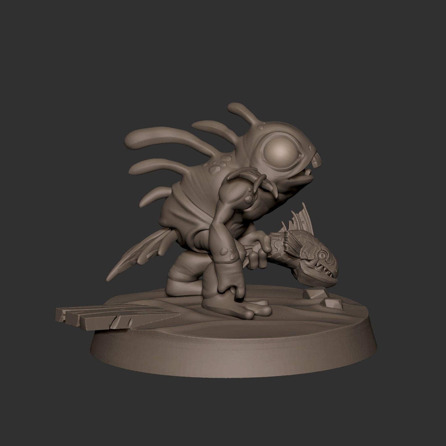 Murloc Trickster Miniature - 28mm / 32mm / 36mm - Bite the Bullet - Resin Printed Figure for D&D, TTRPGs, and Board Games