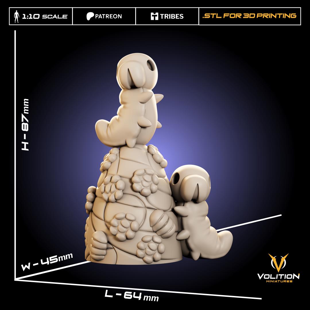 Grubs for 0 GEO Figure - Volition Miniatures - Resin Printed Figurine