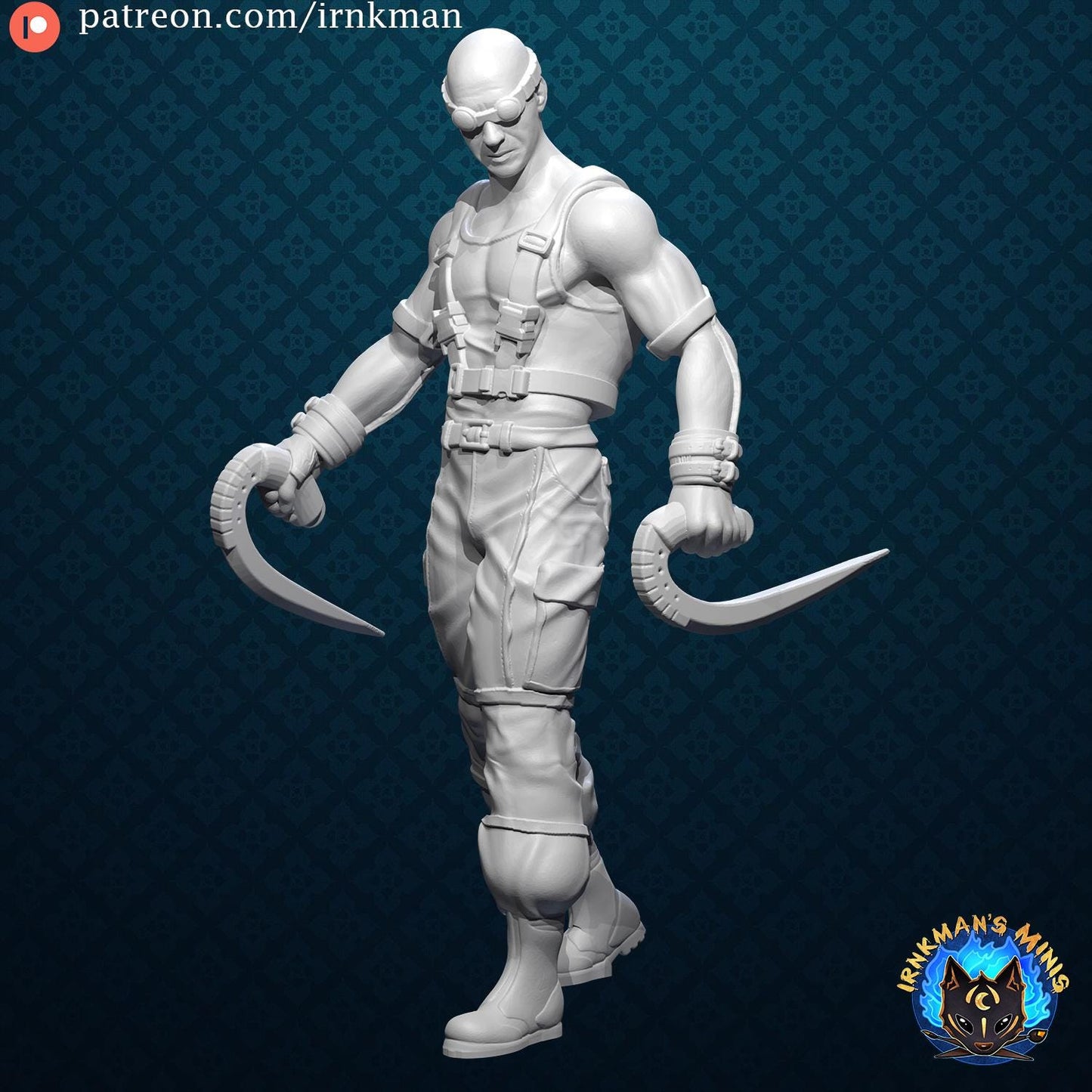 Chronicled Fugitive Miniature - 28mm / 32mm / 36mm / 75mm - Irnkman's Minis - Resin Printed Figure for D&D, TTRPGs, and Board Games