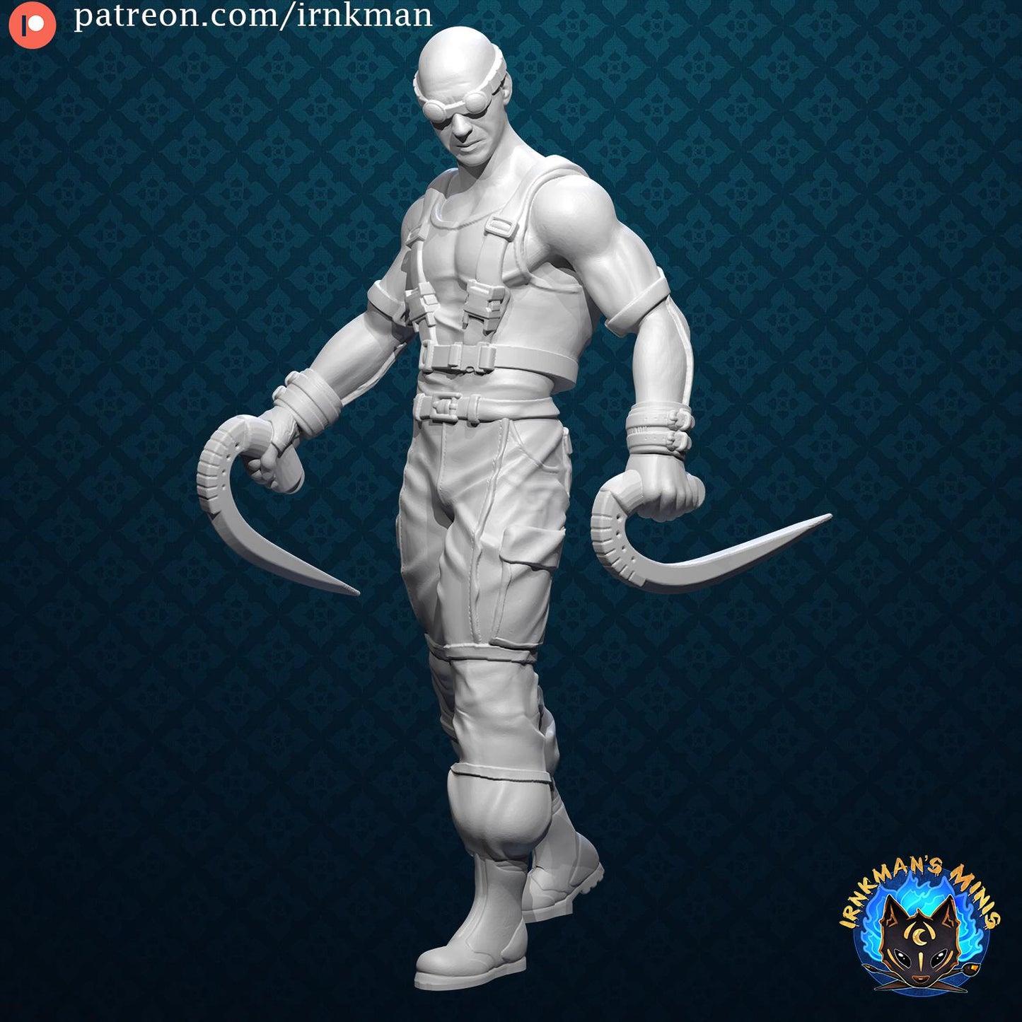 Chronicled Fugitive Miniature - 28mm / 32mm / 36mm / 75mm - Irnkman's Minis - Resin Printed Figure for D&D, TTRPGs, and Board Games