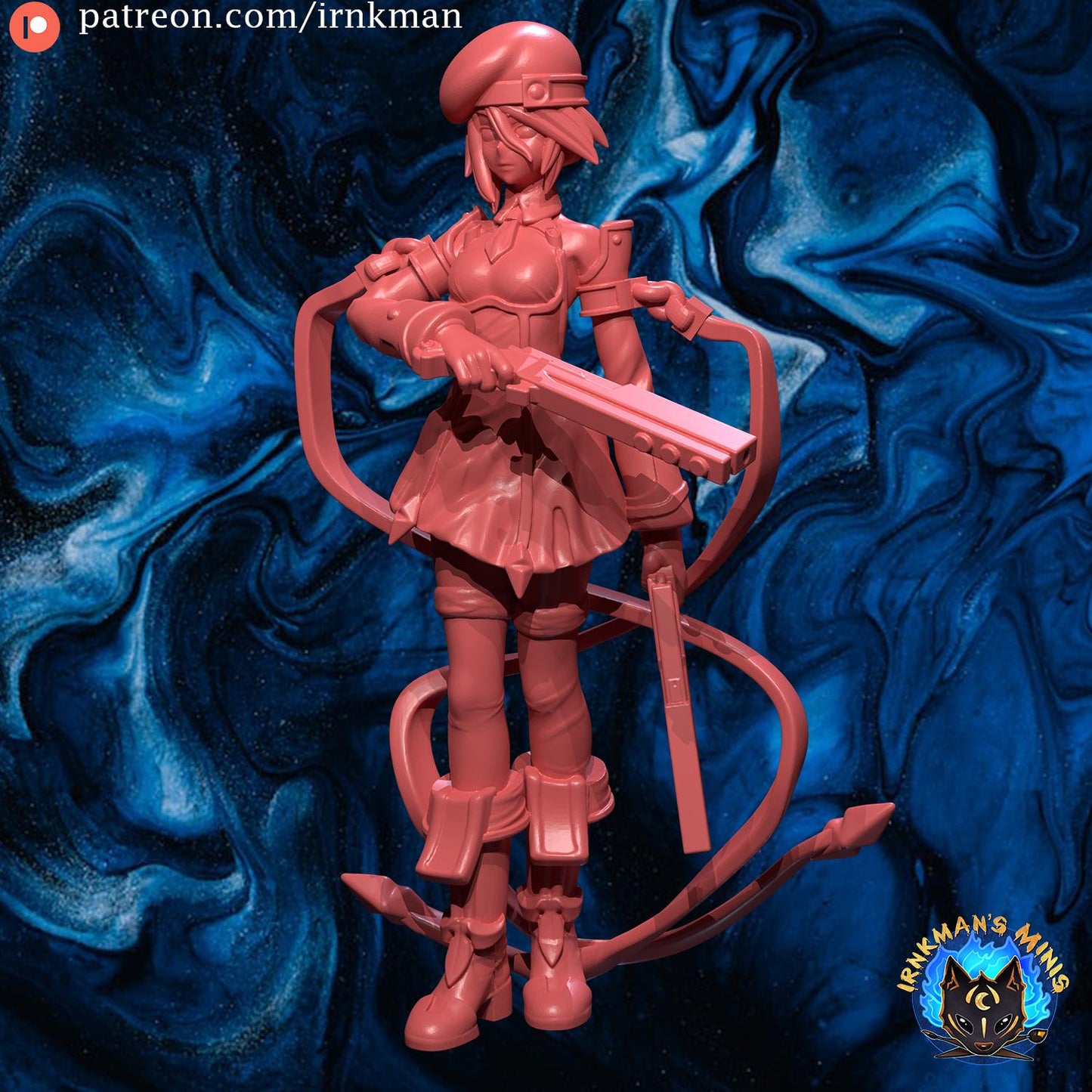 Calamity Trigger Miniature - 28mm / 32mm / 36mm - Irnkman's Minis - Resin Printed Figure for D&D, TTRPGs, and Board Games
