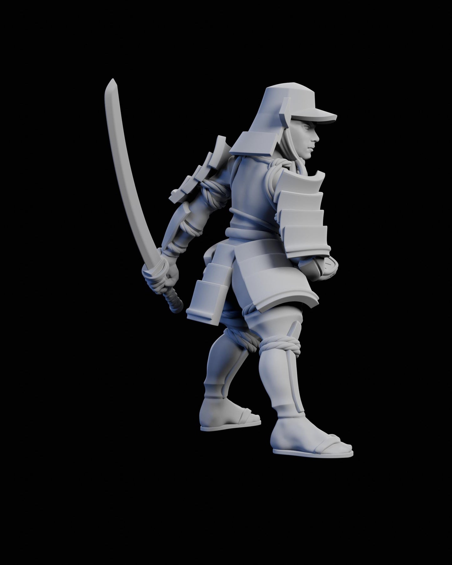 Samurai Miniature - 28mm / 32mm / 36mm / 75mm - Ethan Savage Studios - Resin Printed Figure for D&D, TTRPGs, and Board Games