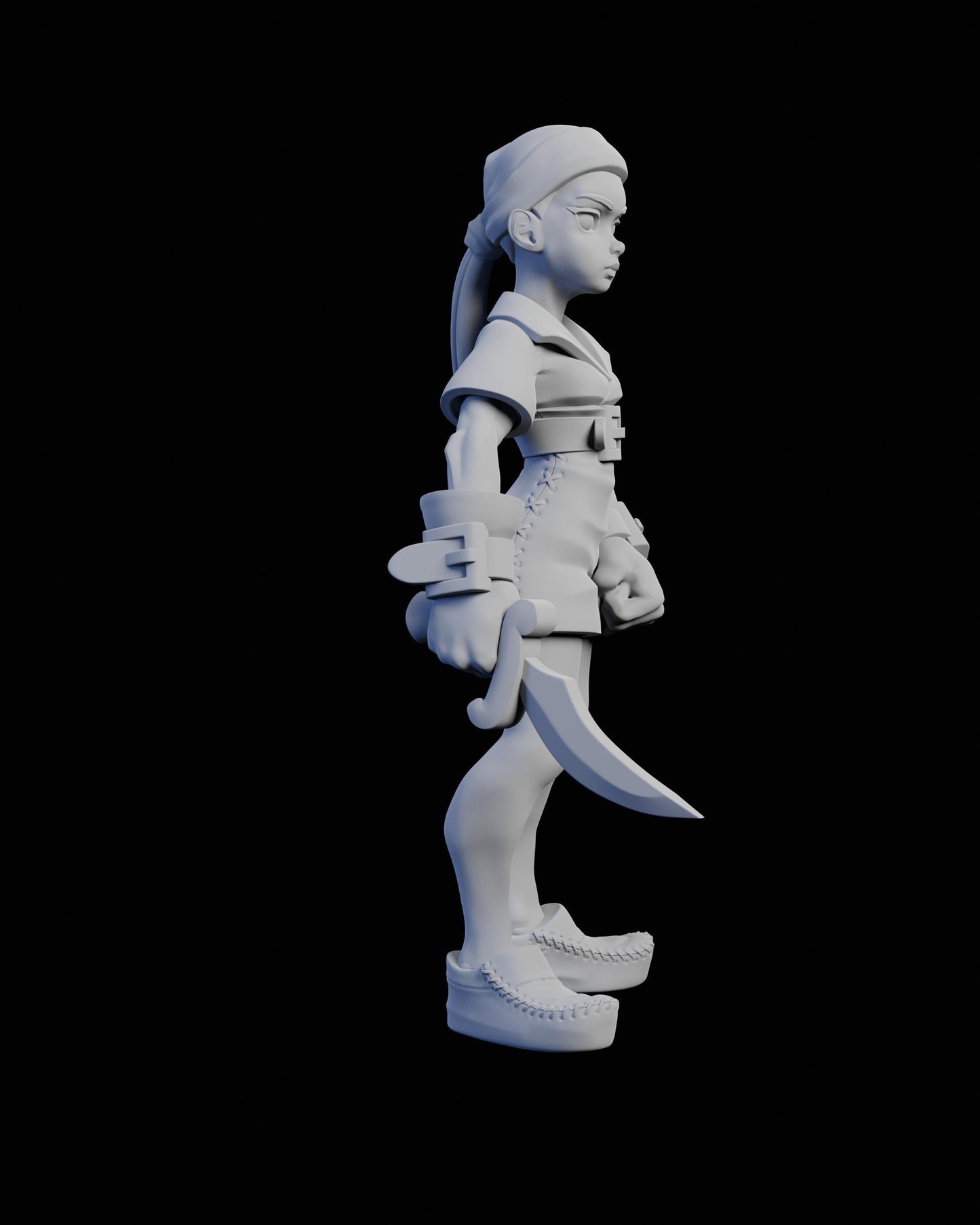 Female Thief Miniature - 28mm / 32mm / 36mm / 75mm - Ethan Savage Studios - Unpainted Resin Printed Figure for TTRPGs and Board Games