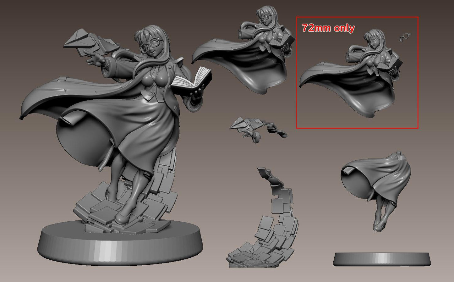 Pageweaver Miniature - 28mm / 32mm / 36mm - LPOMC - Unpainted Resin Printed Figure for D&D, TTRPGs, and Board Games