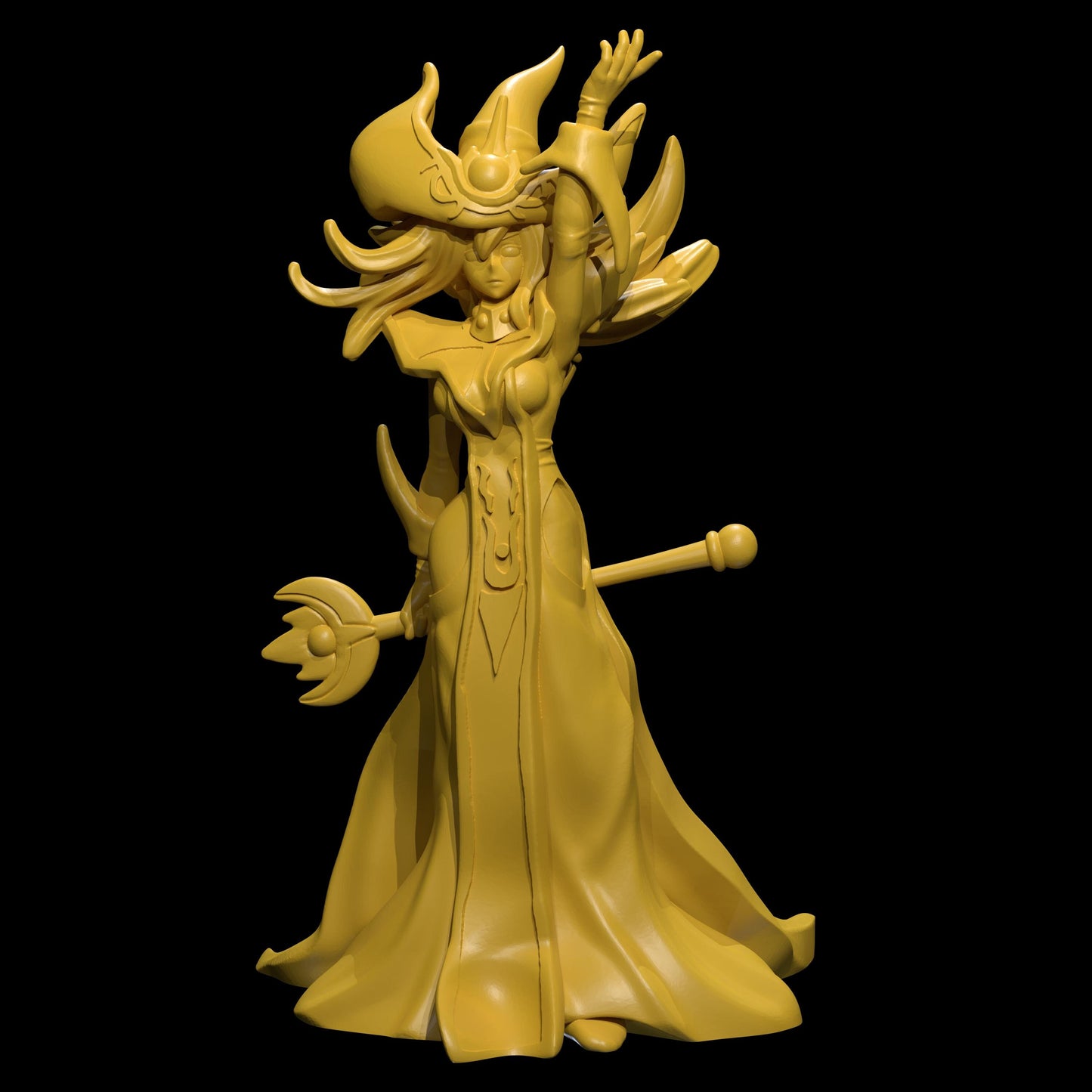 Silence Sorceress Miniature - 28mm / 32mm / 36mm / 75mm - Irnkman's Minis - Unpainted Resin Printed Figure for D&D, TTRPGs, and Board Games
