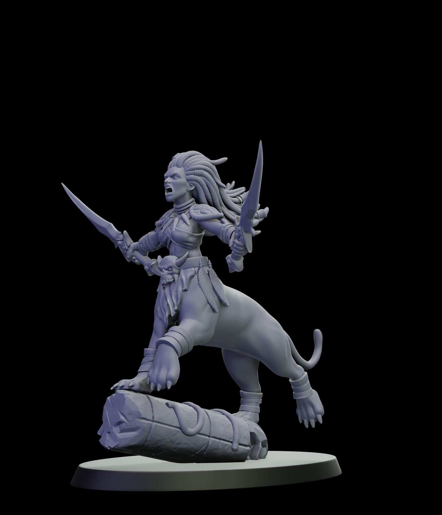 DOR Lamiah Warlock Miniature (6 Variations) - 28mm / 32mm / 36mm - Cosmondo - Unpainted Resin Printed Figure for TTRPGs and Wargaming