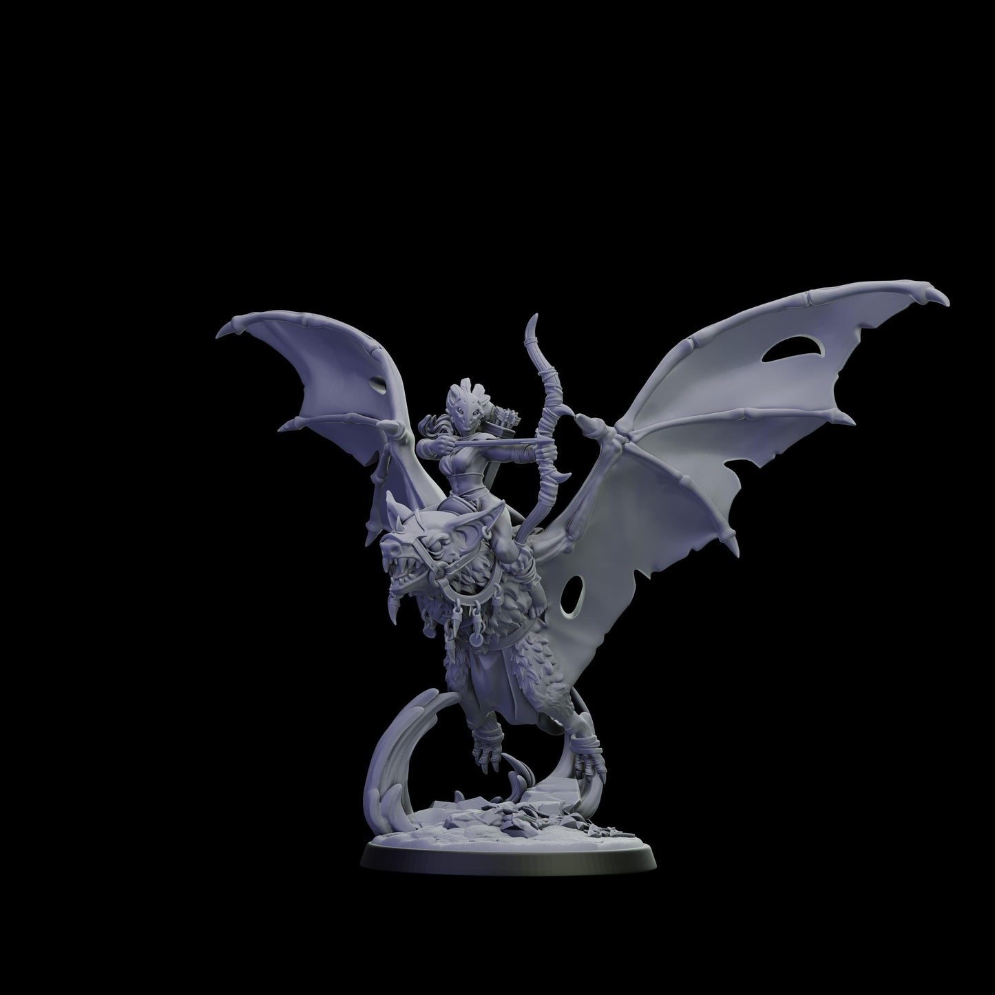 DOR Skyfang Miniature (6 Variations) - 28mm / 32mm / 36mm - Cosmondo - Unpainted Resin Printed Figure for TTRPGs and Wargaming