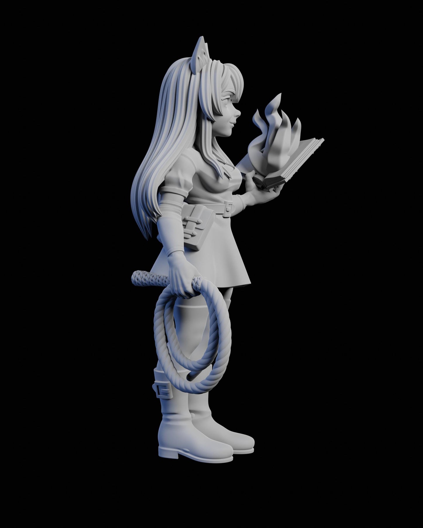 Cat Mage Bianca Miniature - 28mm / 32mm / 36mm / 75mm - Ethan Savage Studios - Unpainted Resin Printed Figure for TTRPGs and Board Games