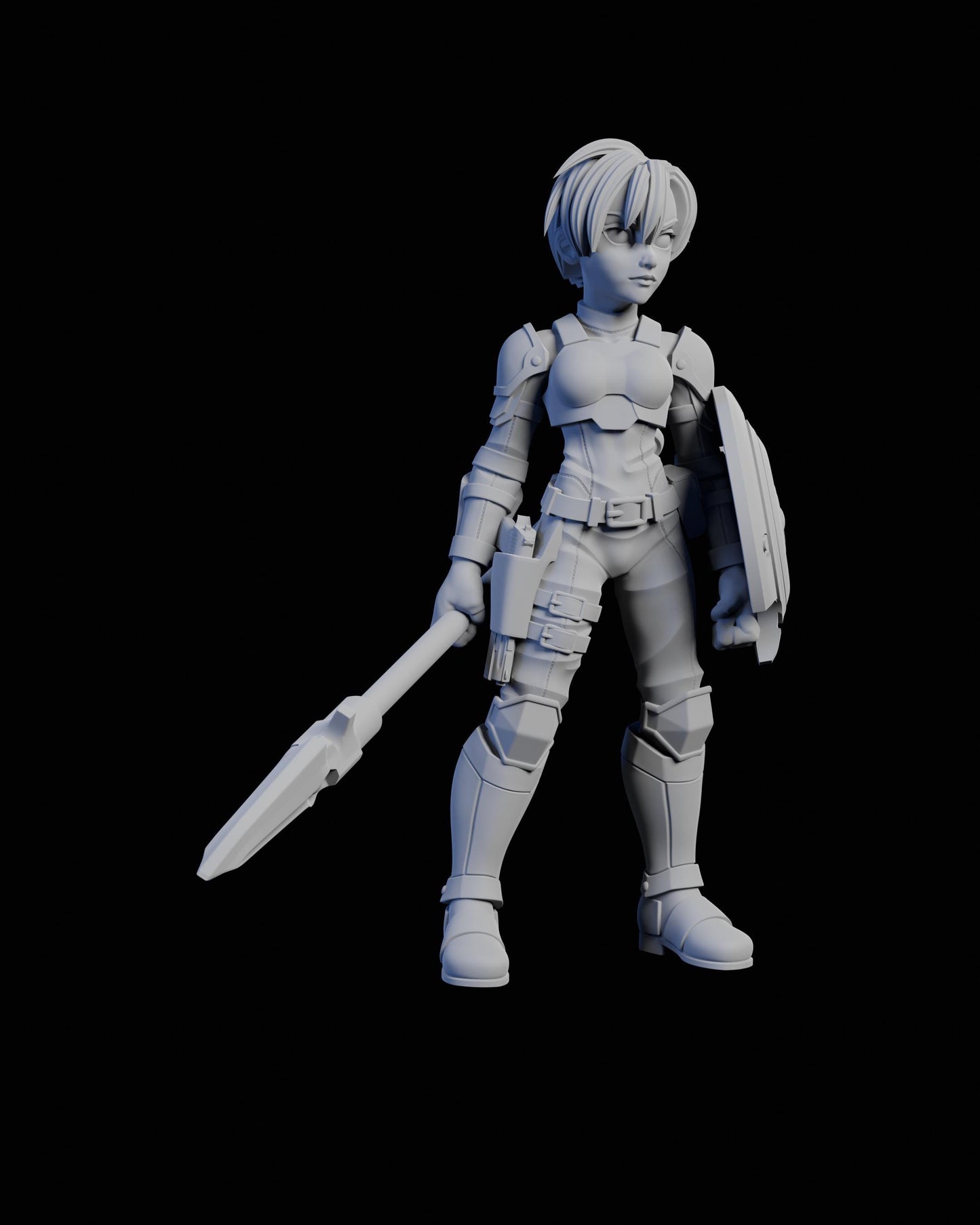 Warrior Kassandra Miniature - 28mm / 32mm / 36mm / 75mm - Ethan Savage Studios - Unpainted Resin Printed Figure for TTRPGs and Board Games