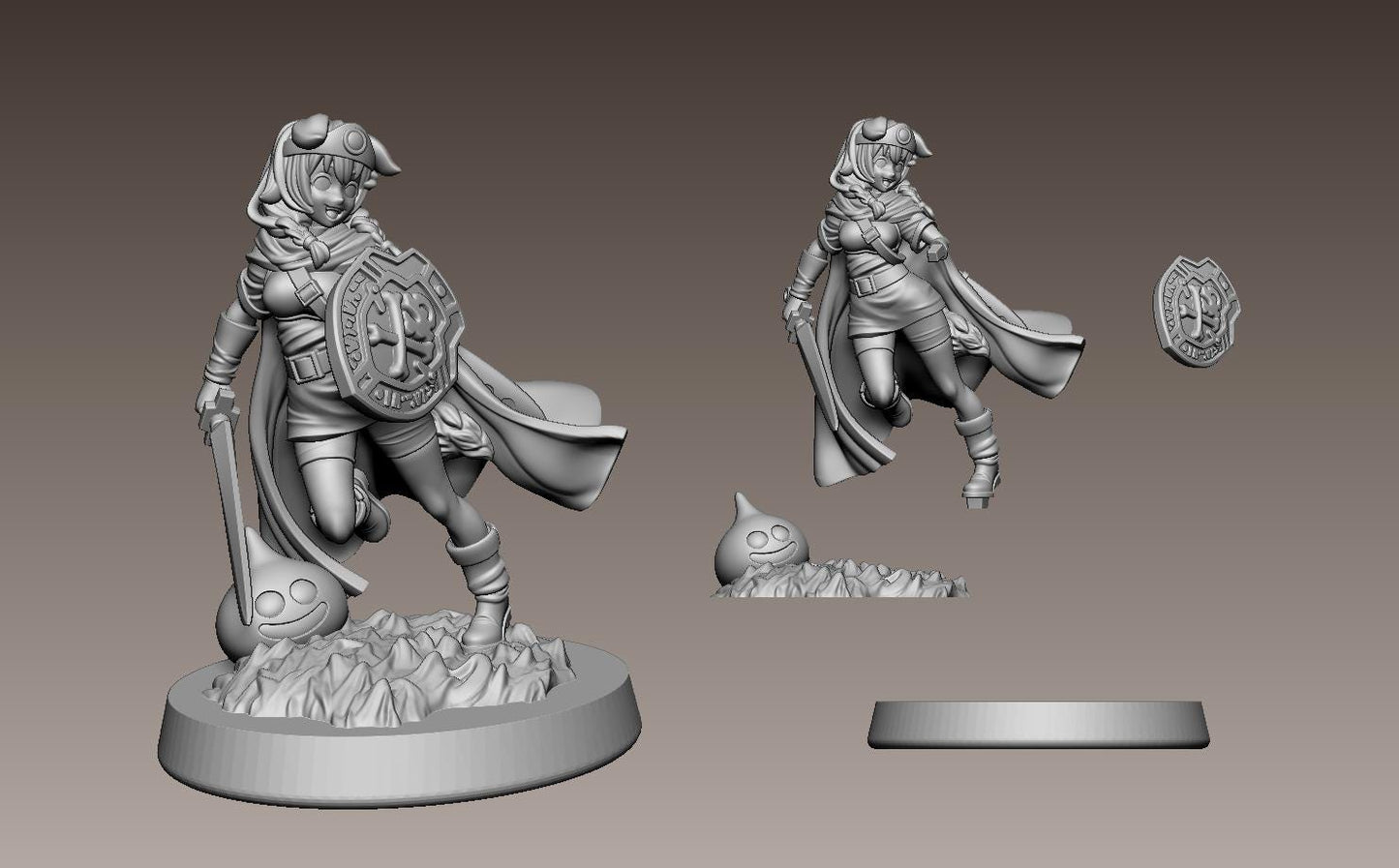Hero Doggy Miniature - 28mm / 32mm / 36mm / 75mm - LPOMC - Unpainted Resin Printed Figure for D&D, TTRPGs, and Board Games