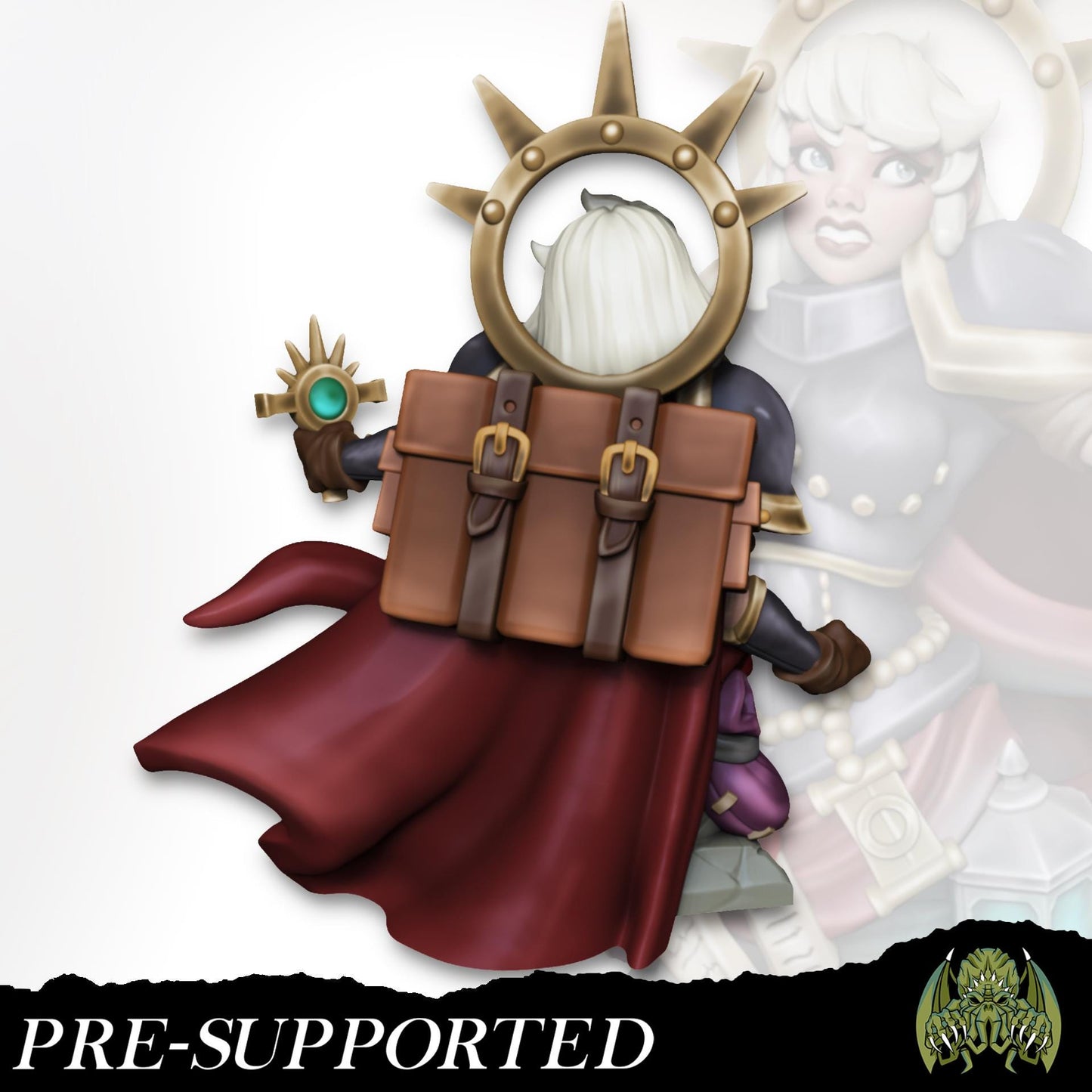 Aurelia the War Cleric Miniature - Miniatures of Madness - 28mm / 32mm / 36mm / Bust / Diorama - Unpainted Miniature for TTRPGs and Games