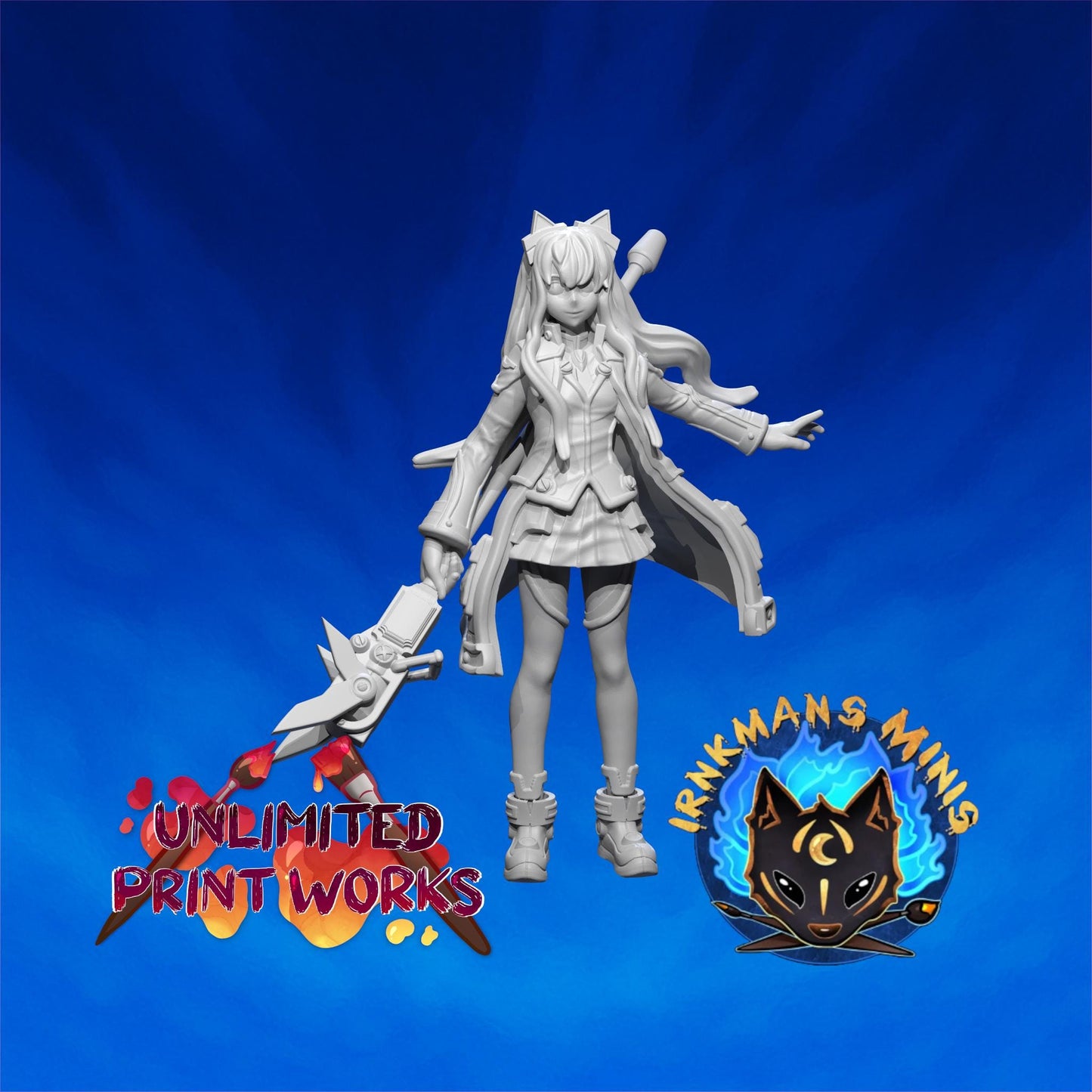 SSS Orbal Officer Miniature - 28mm / 32mm / 36mm / 75mm - Irnkman's Minis - Unpainted Resin Printed Figure for D&D, TTRPGs, and Board Games