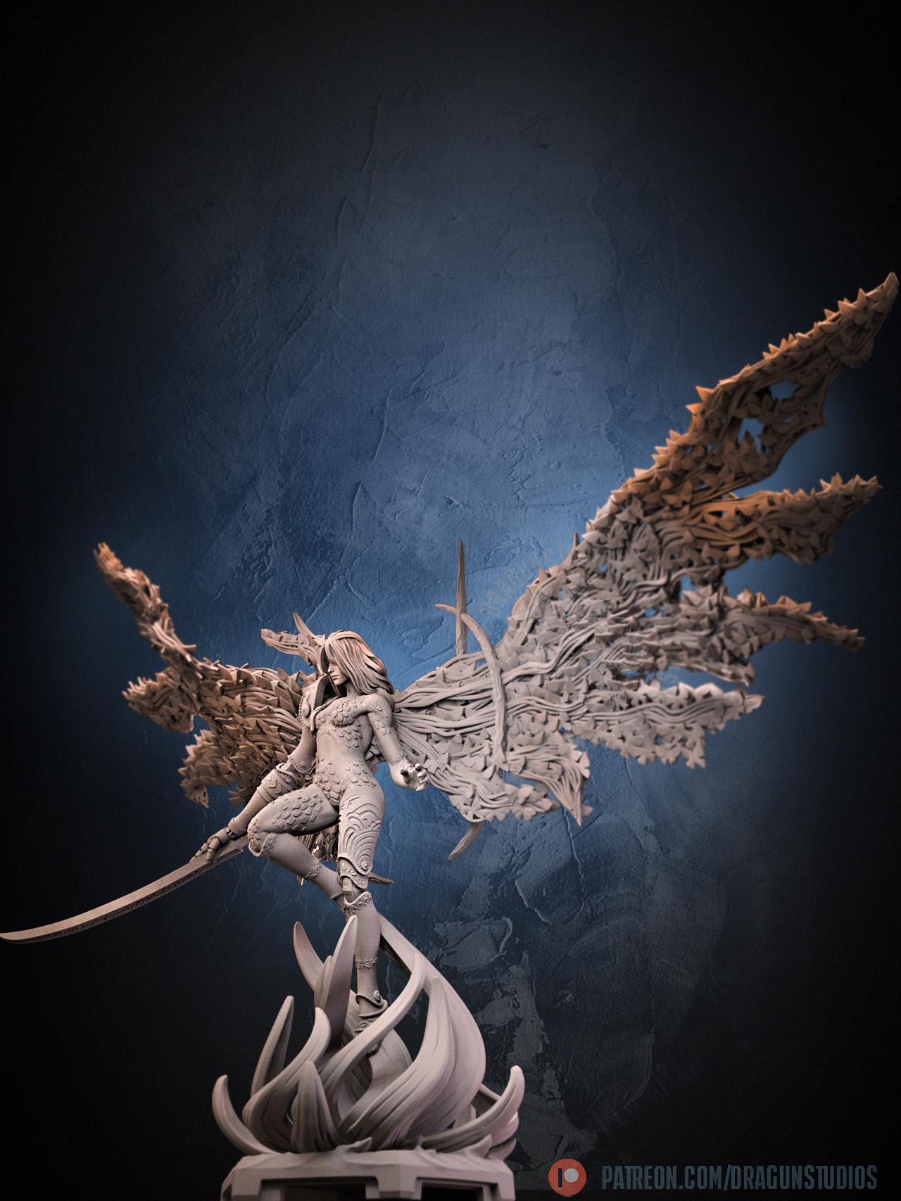 Goddess of Ruin Miniature - 127mm Height - DraGun Studios - Resin Printed Figurine for D&D, TTRPGs, and Board Games