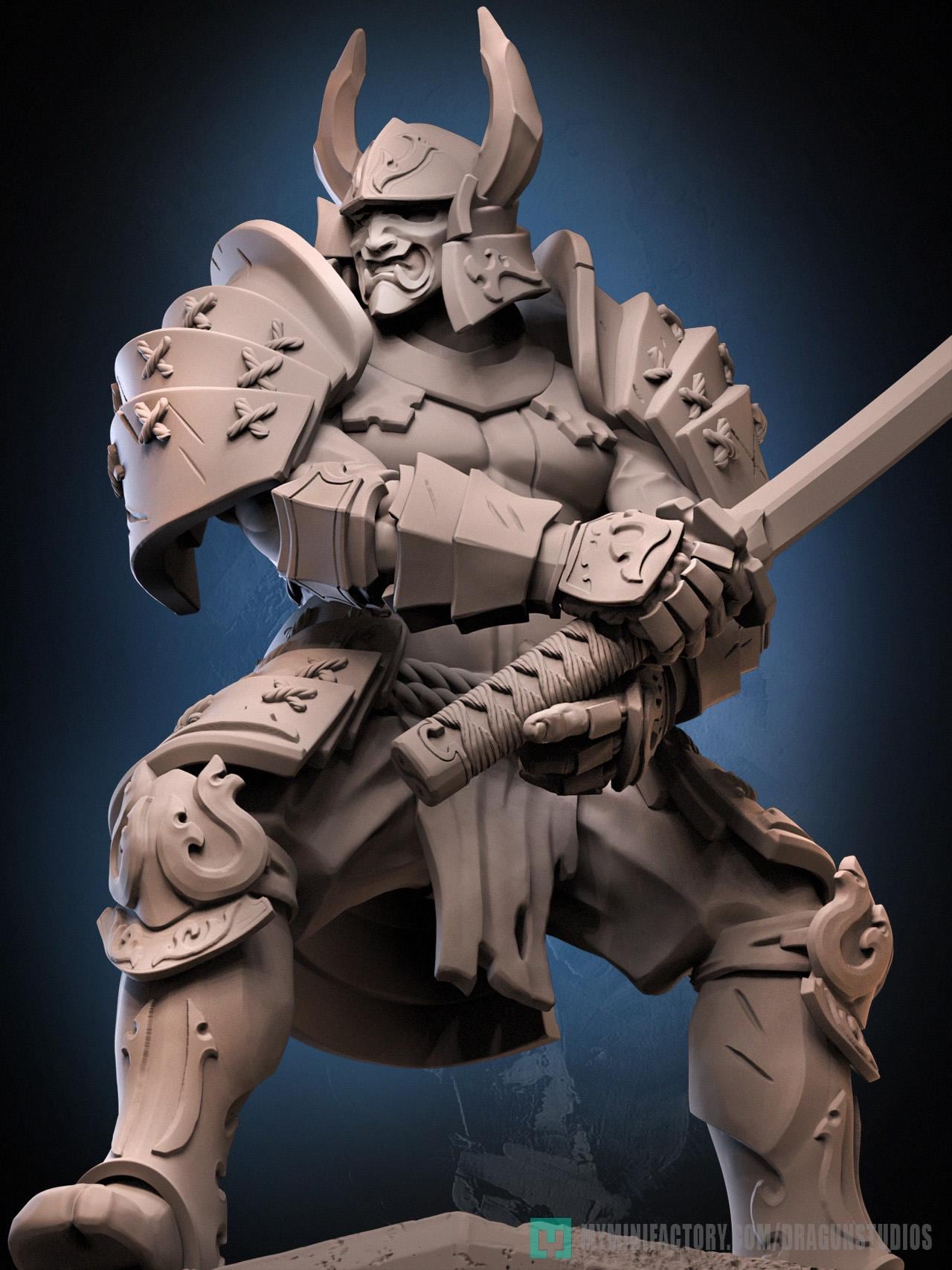 Muramasa Miniature - 50mm / 75mm - DraGun Studios - Resin Printed Figurine for D&D, TTRPGs, and Board Games