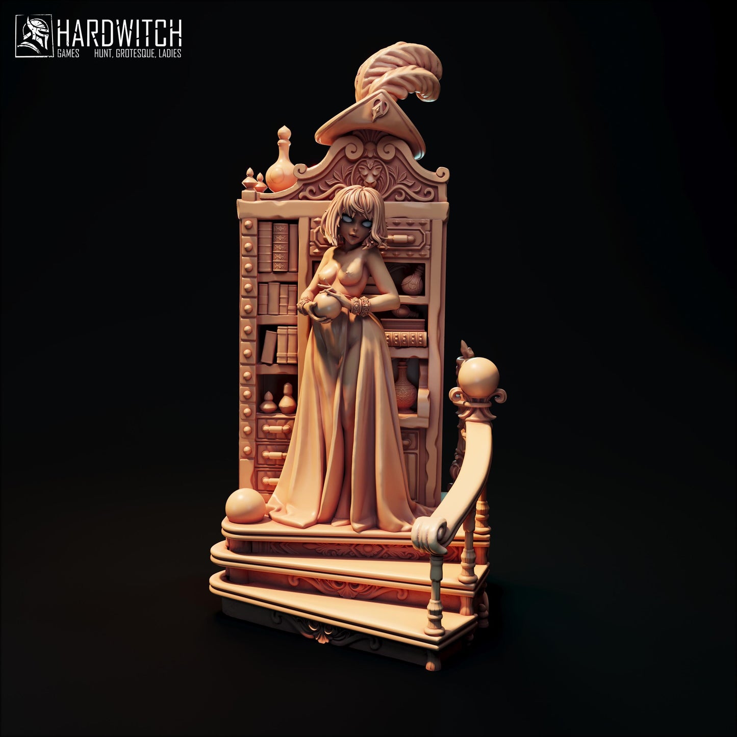 Vaitrin Morn Miniature (Standard & NSFW) - 28mm / 32mm / 36mm / 75mm - HardWitch Games - Resin Printed Figure for TTRPGs and Board Games