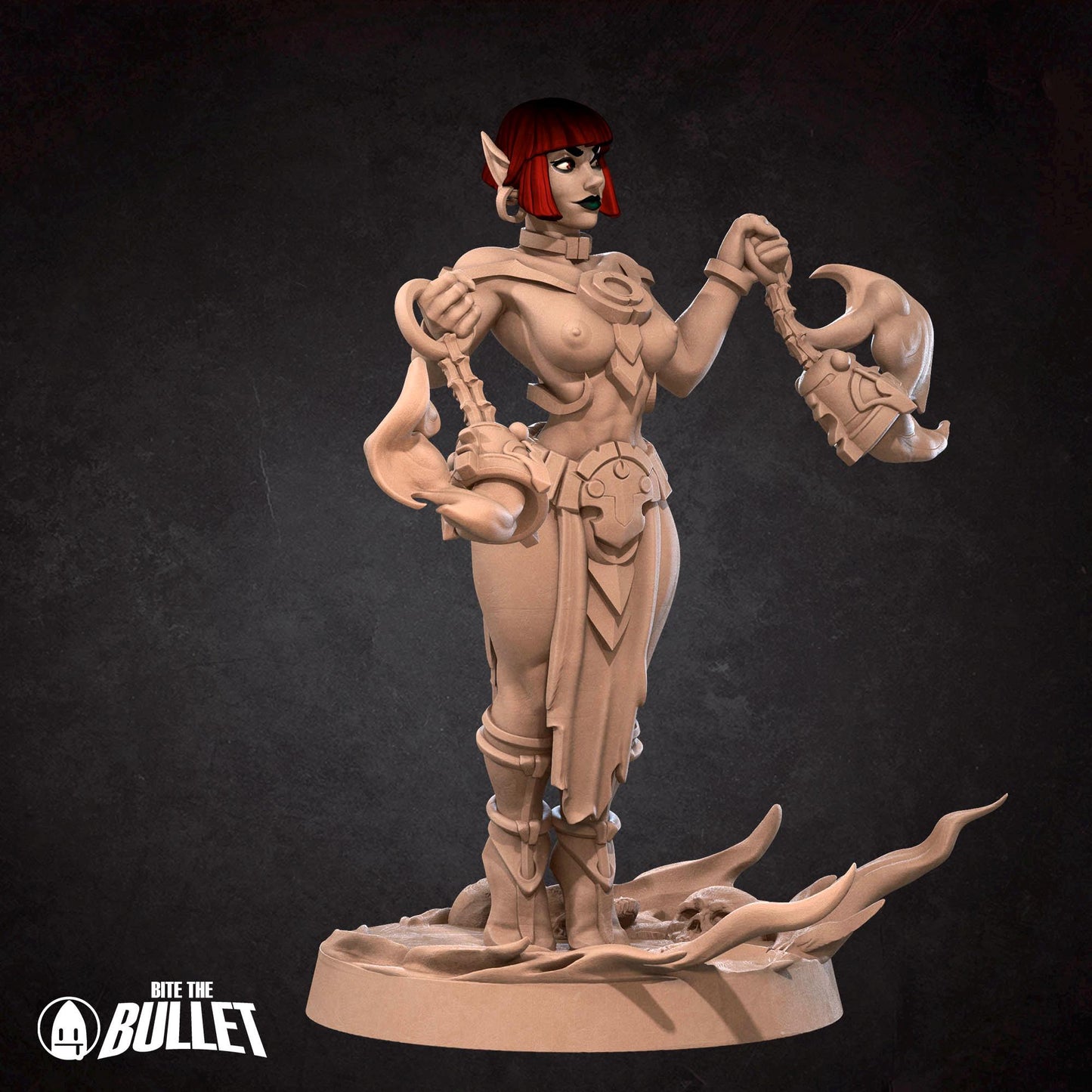 Fire Monk Miniature (2 Variations) - 28mm / 32mm / 36mm - Bite the Bullet - Resin Printed Figure for D&D, TTRPGs, and Board Games