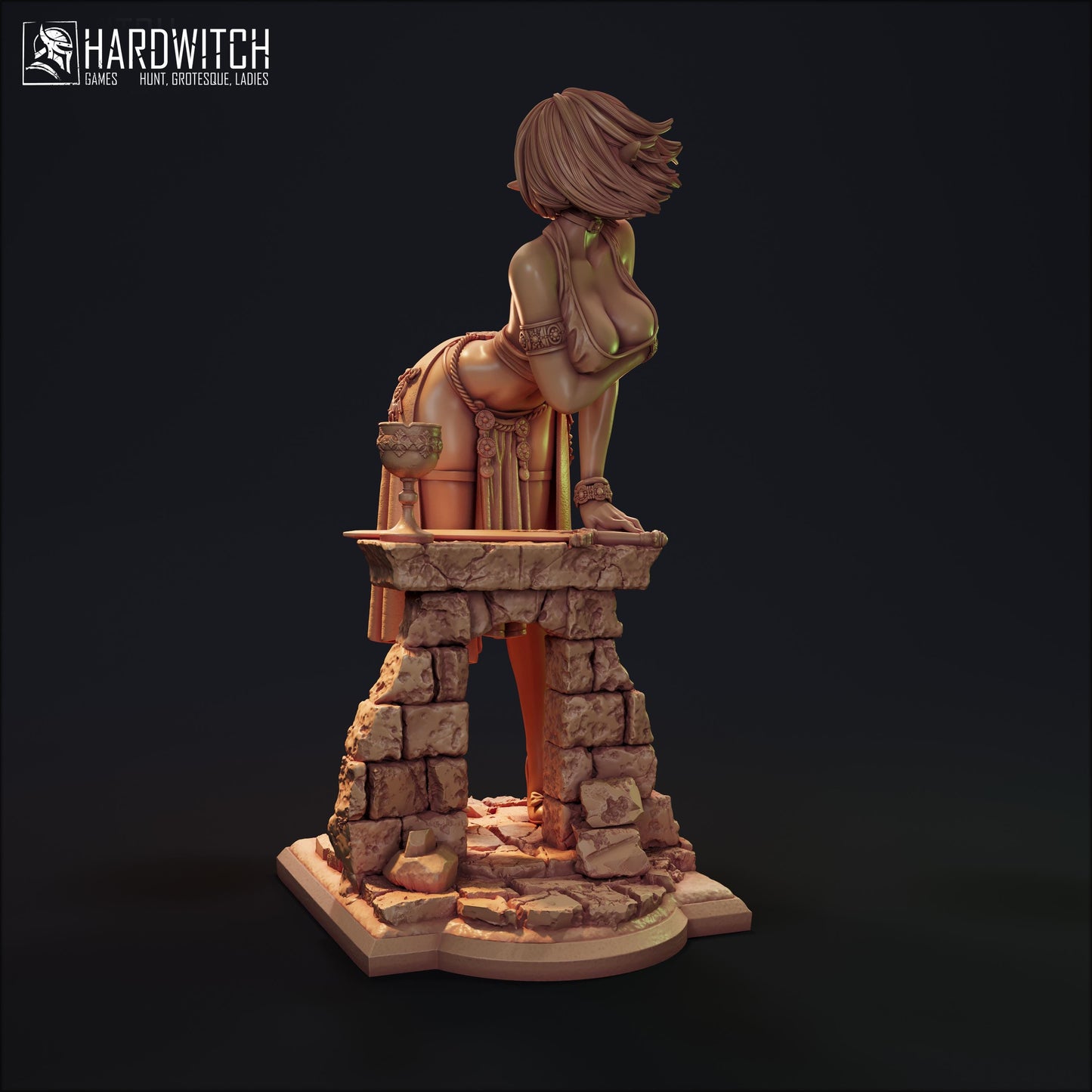 Maedel Amaria Miniature - 28mm / 32mm / 36mm / 75mm / 1:12 - HardWitch Games - Resin Printed Figure for D&D, TTRPGs, and Board Gaming