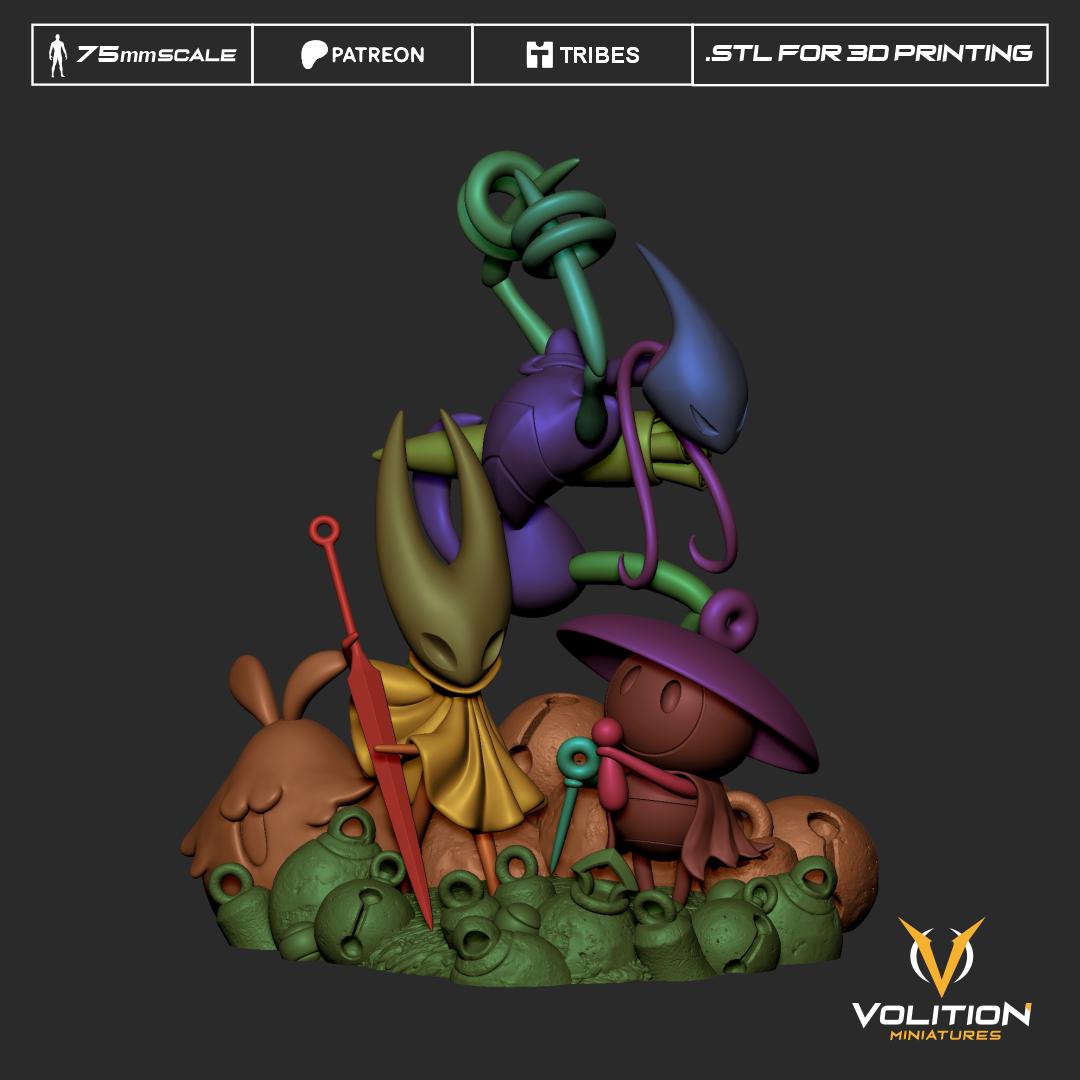 Silkband Diorama - 75mm - Volition Miniatures - Unpainted Resin Printed Figurine