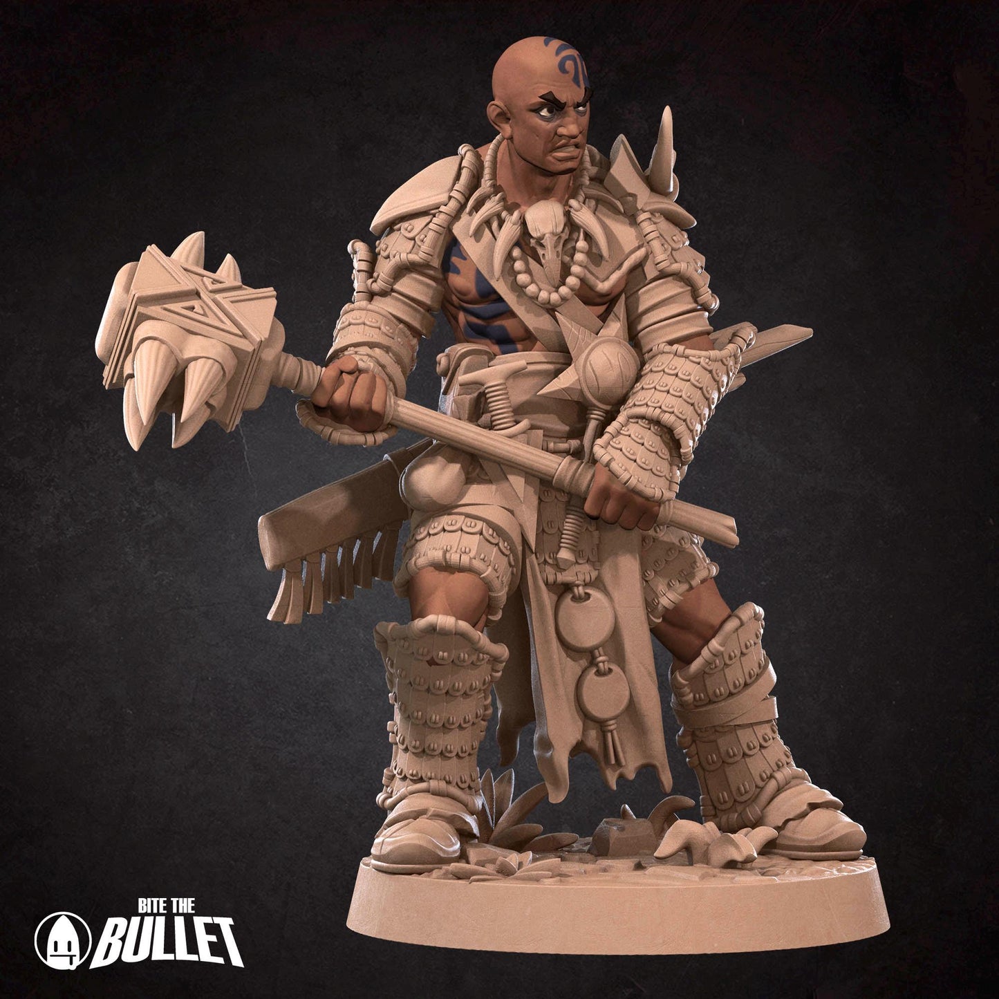 Human Bloodrager Miniature - 28mm / 32mm / 36mm - Bite the Bullet - Resin Printed Figure for D&D, TTRPGs, and Board Games