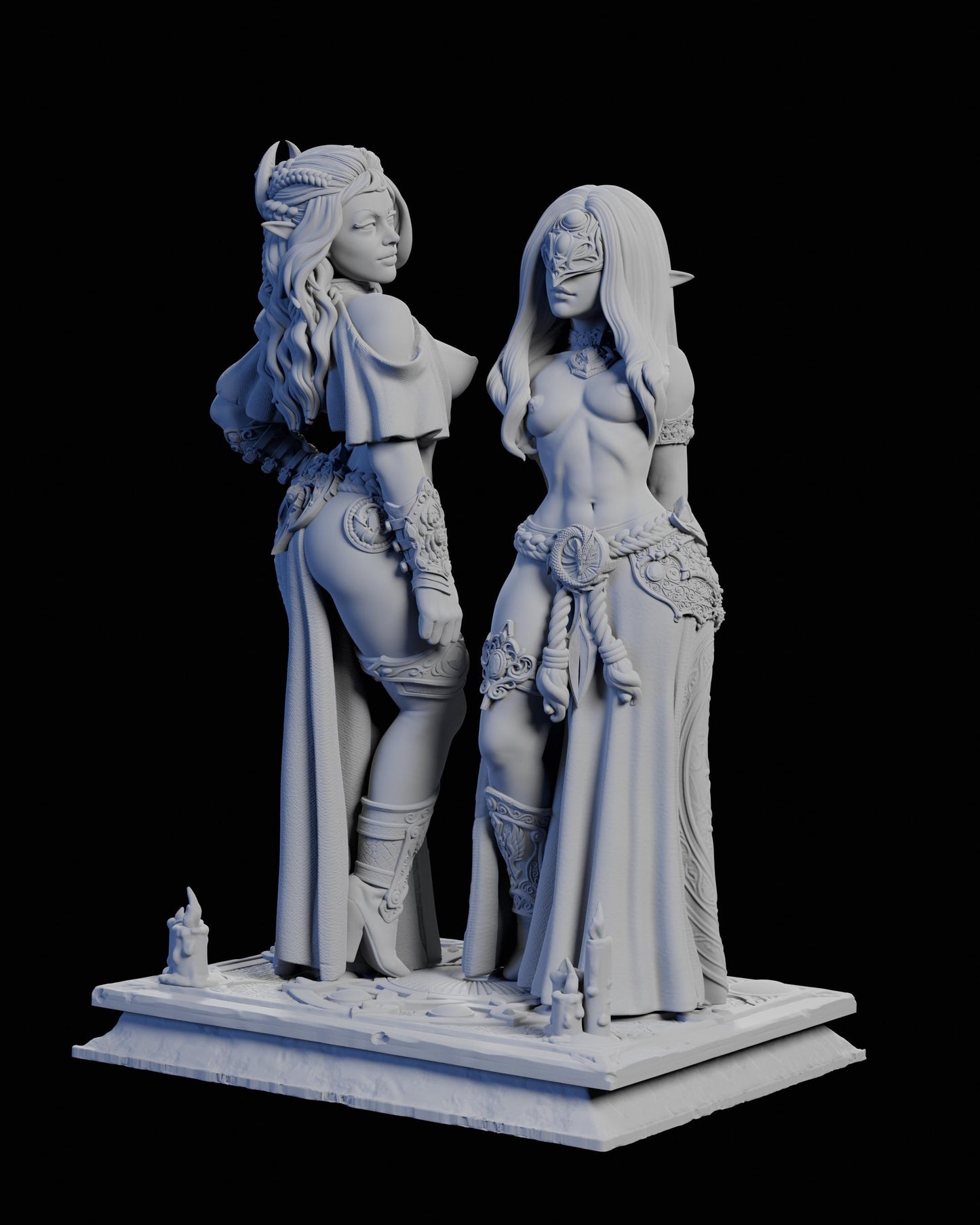 Echoes from the Umbra Miniature (w/NSFW Variation) - 28mm / 32mm / 36mm / 75mm - HardWitch Games - Resin Printed Figure for TTRPGs