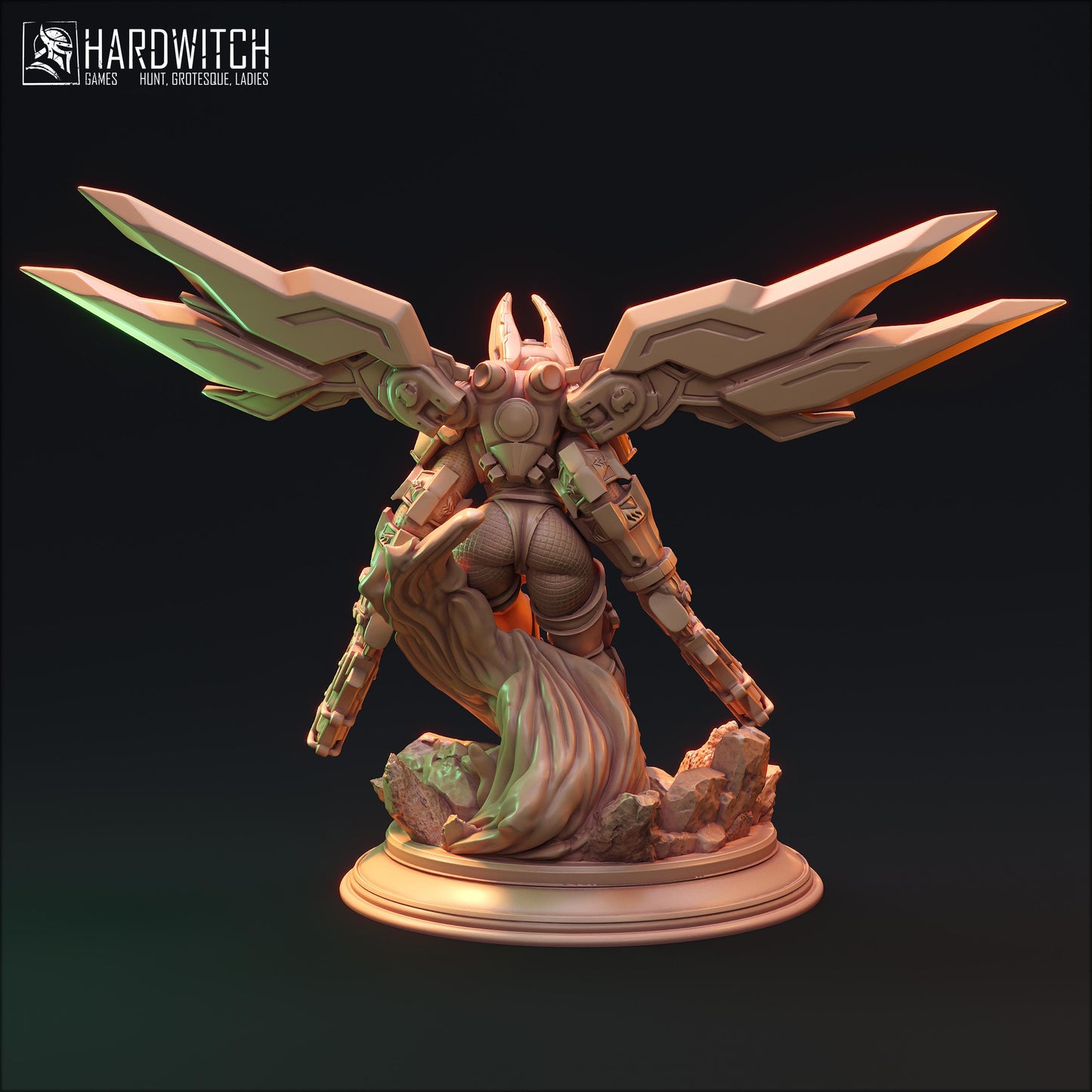 Cybernetic Miniature Set - 28mm / 32mm / 36mm - HardWitch Games - Resin Printed Figure for D&D, TTRPGs, and Board Games